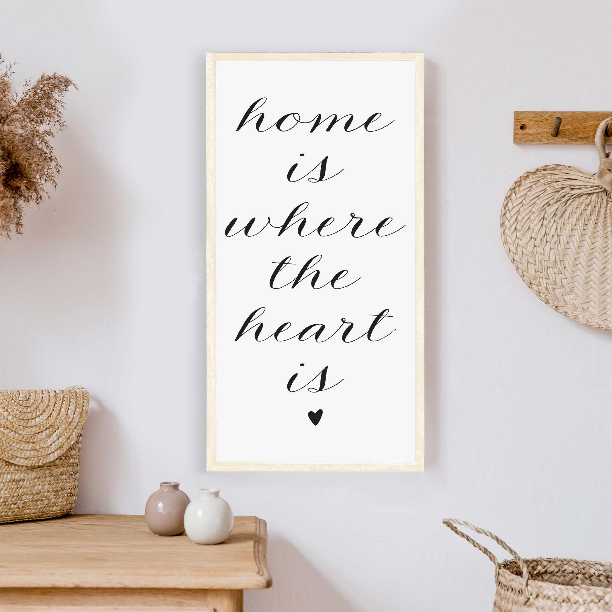 Home Is Where The Heart Is Wood Sign-1