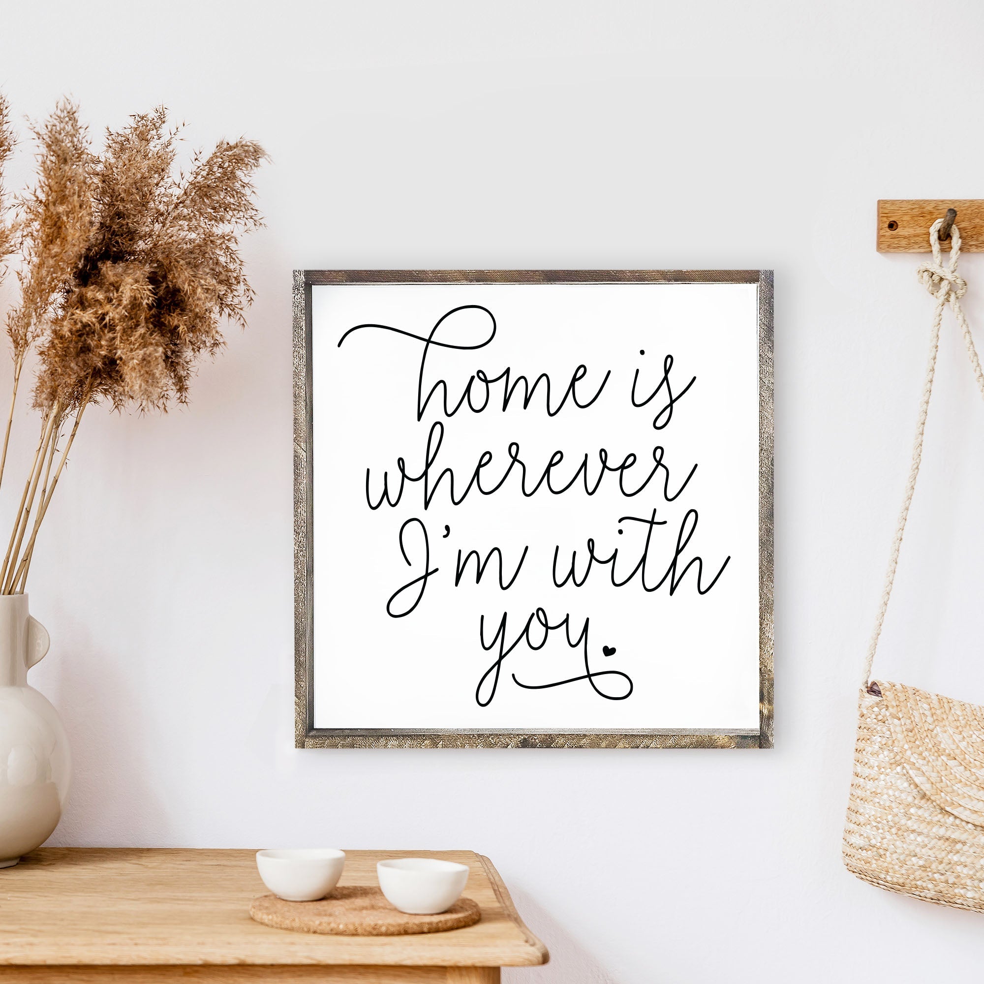 Home Is Wherever I'm With You Wood Sign-0