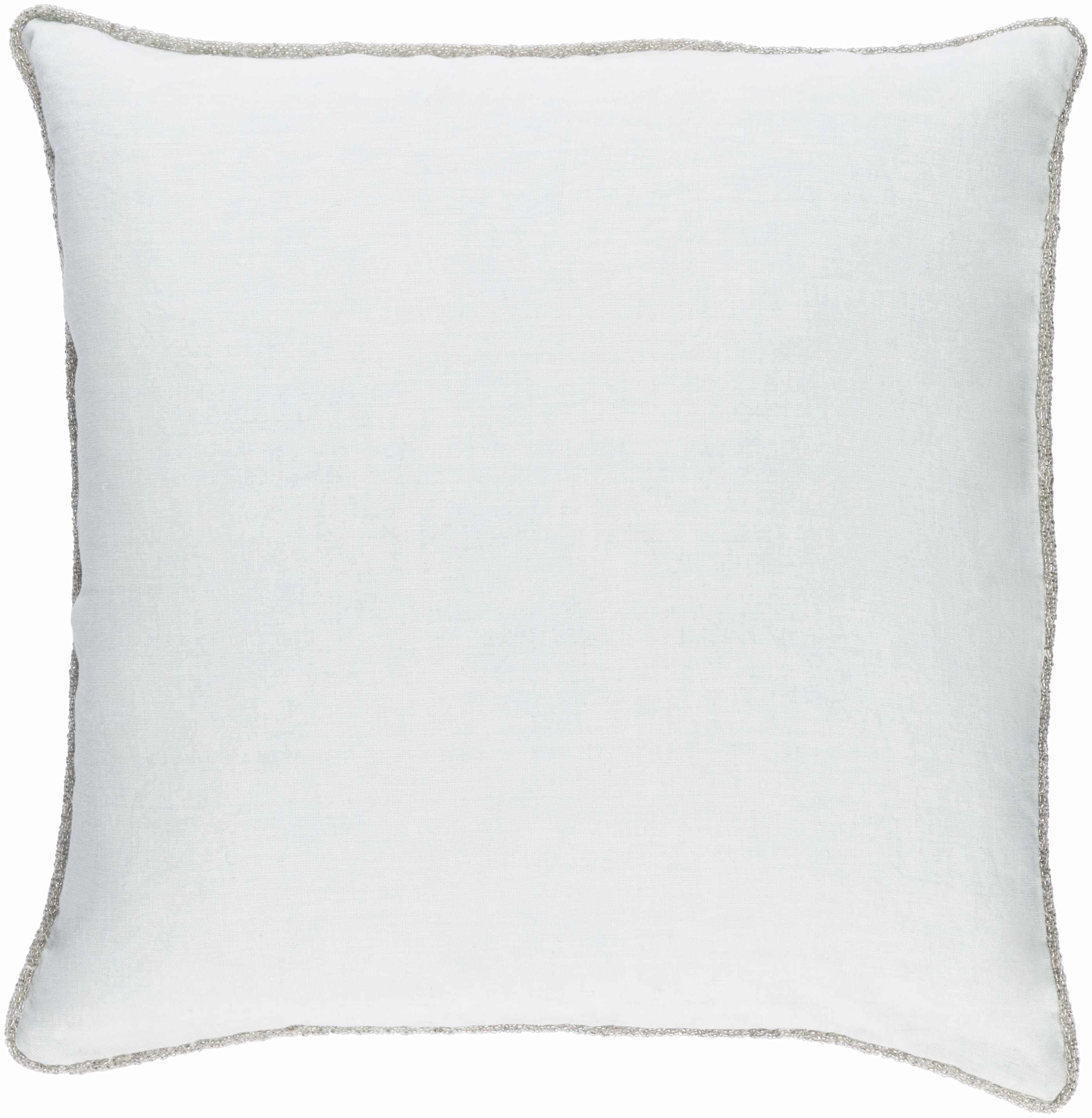 Horicon Solid Pale Blue Linen Throw Pillow - Clearance-0