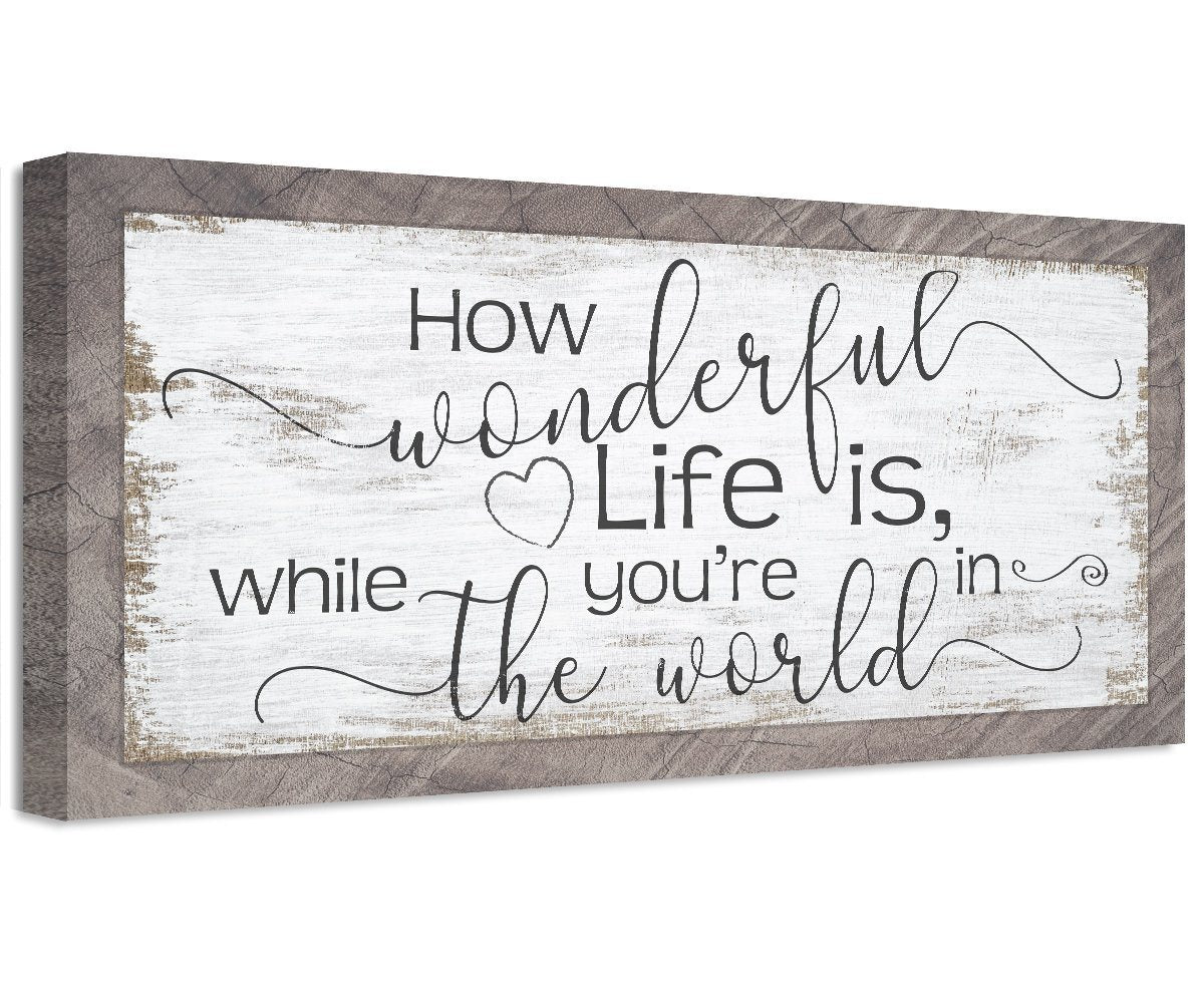 How Wonderful Life Is - Canvas
