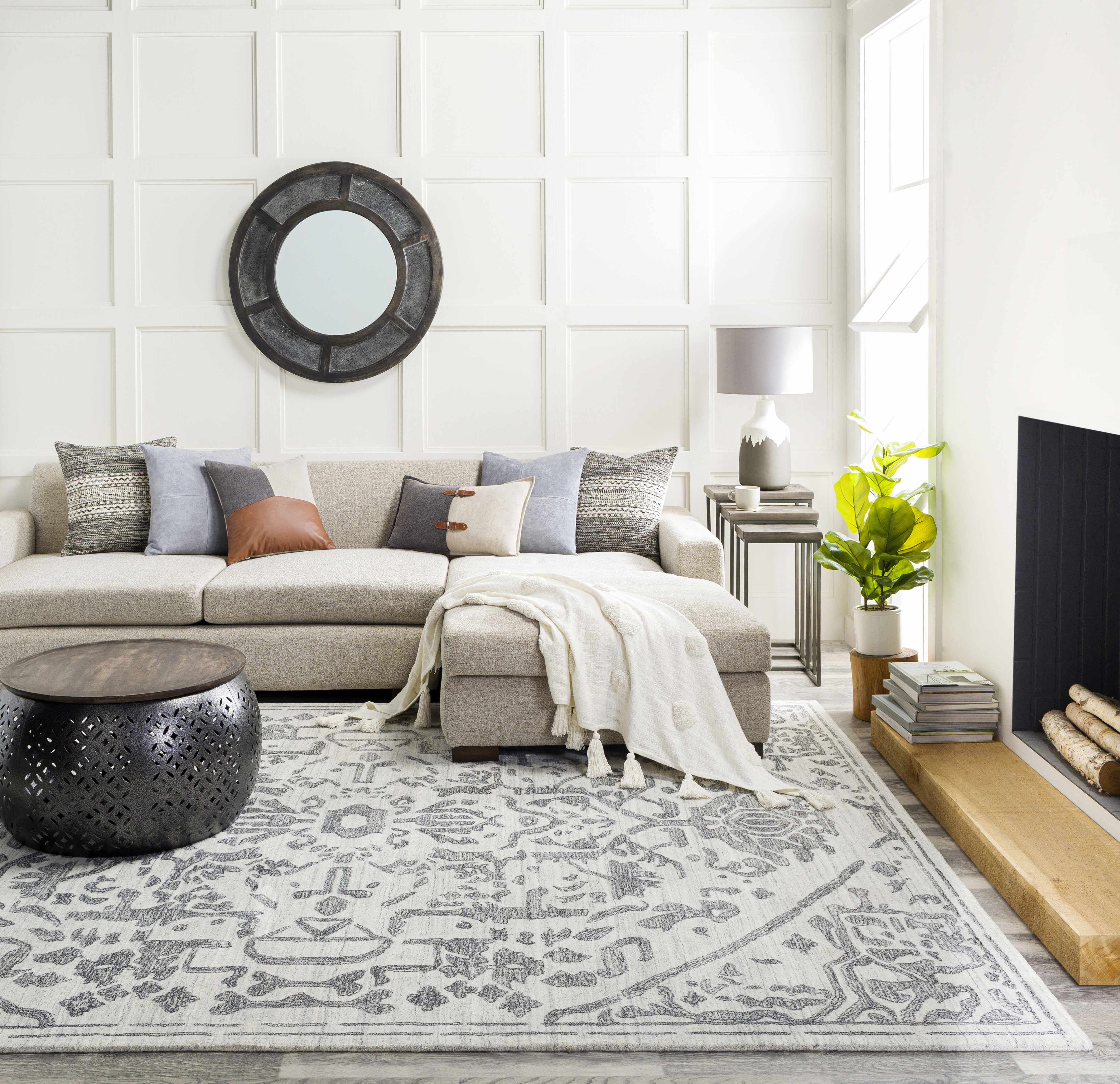 Gnadenwald Carved Black End Table-3