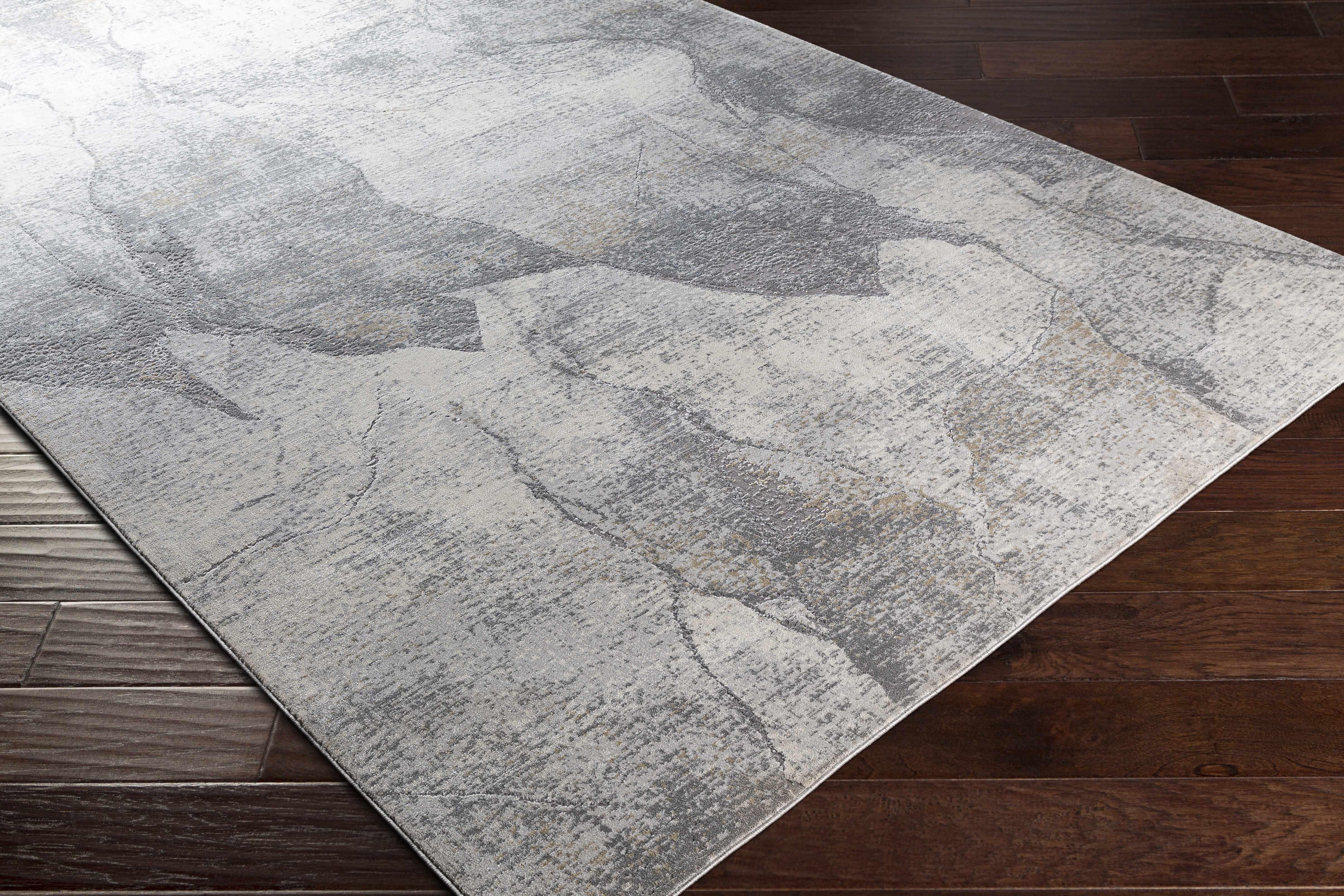 Hulme Gray Marble Luxe Rug - PRHOMZ