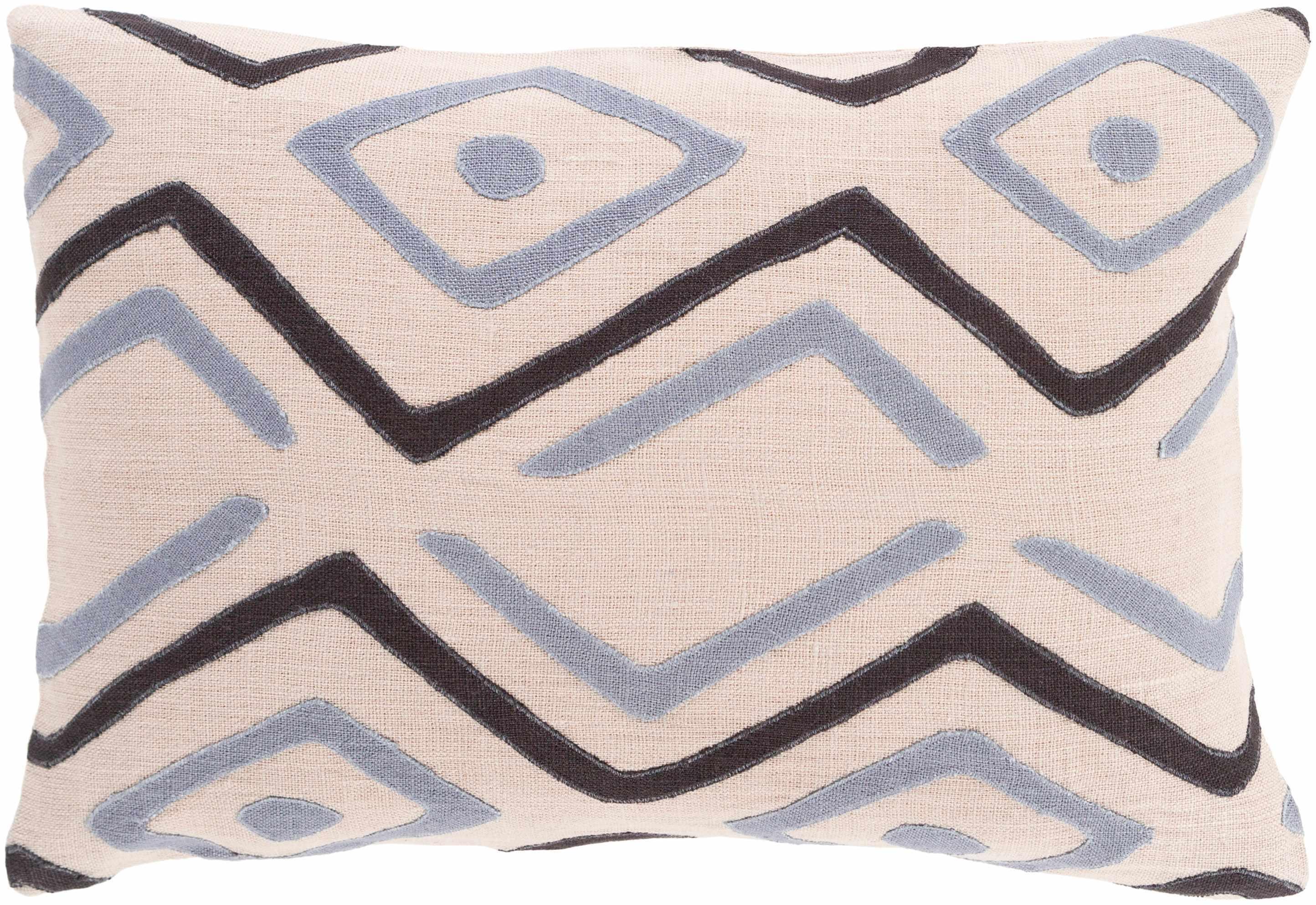 Hurstpierpoint Geometric Blue Diamond Accent Pillow - Clearance - PRHOMZ