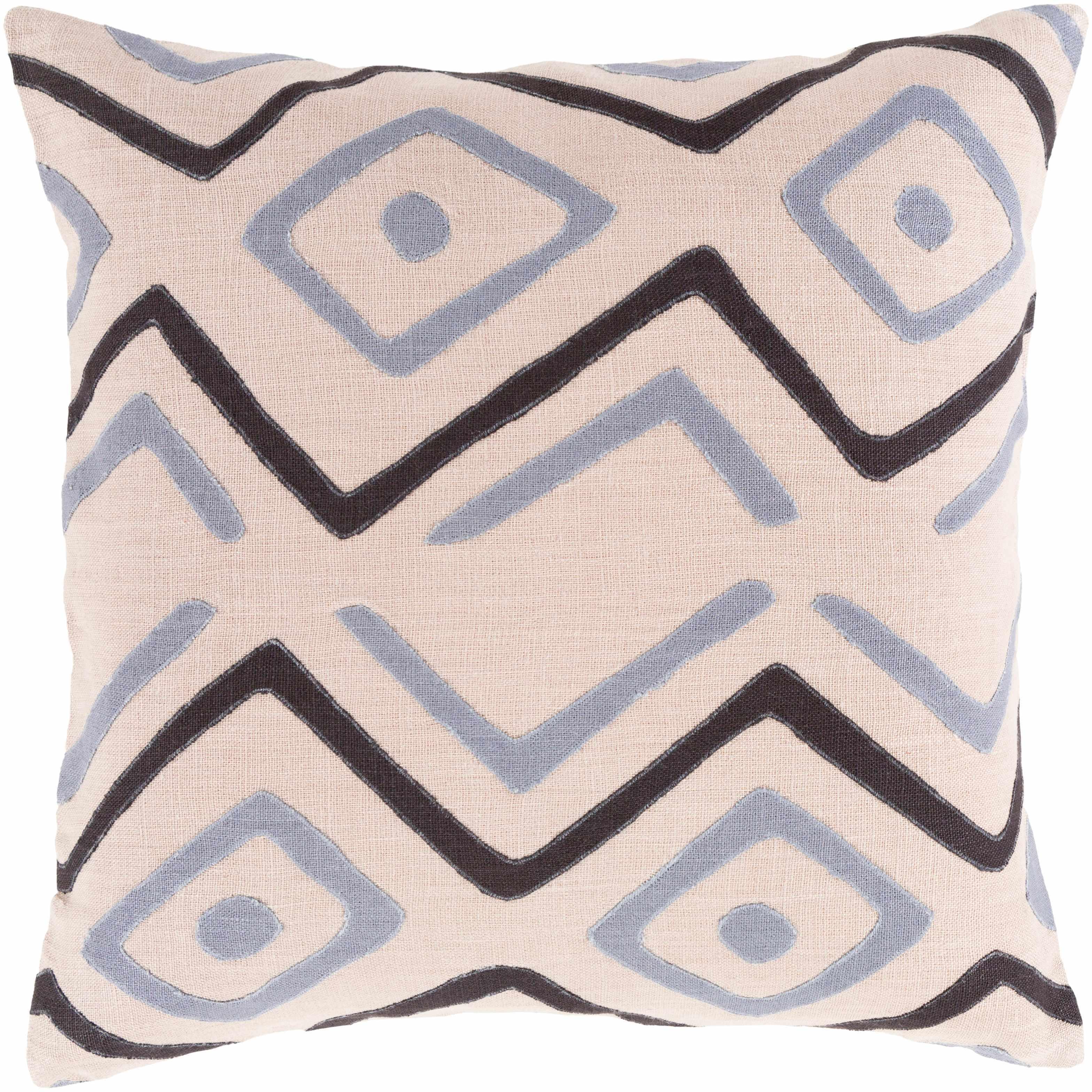 Hurstpierpoint Geometric Blue Diamond Accent Pillow - Clearance - PRHOMZ