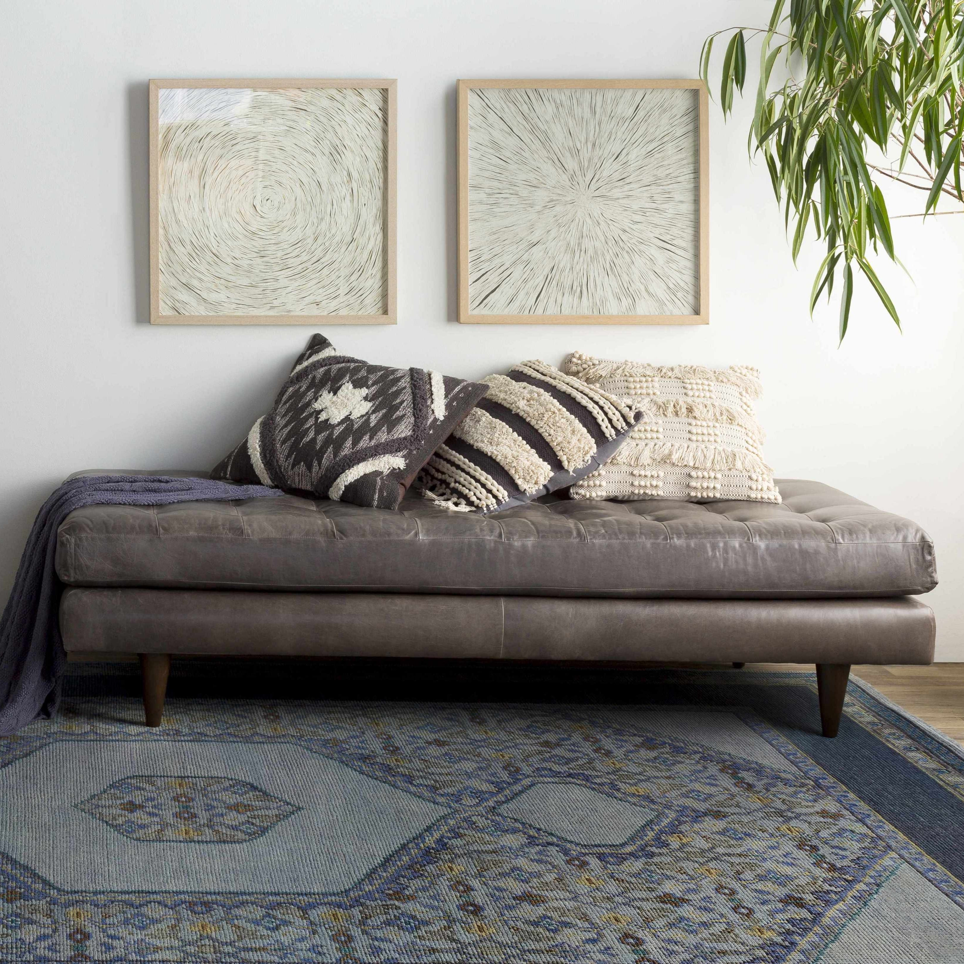 Olancha Black Diamond Textured Cotton Throw Pillow-2