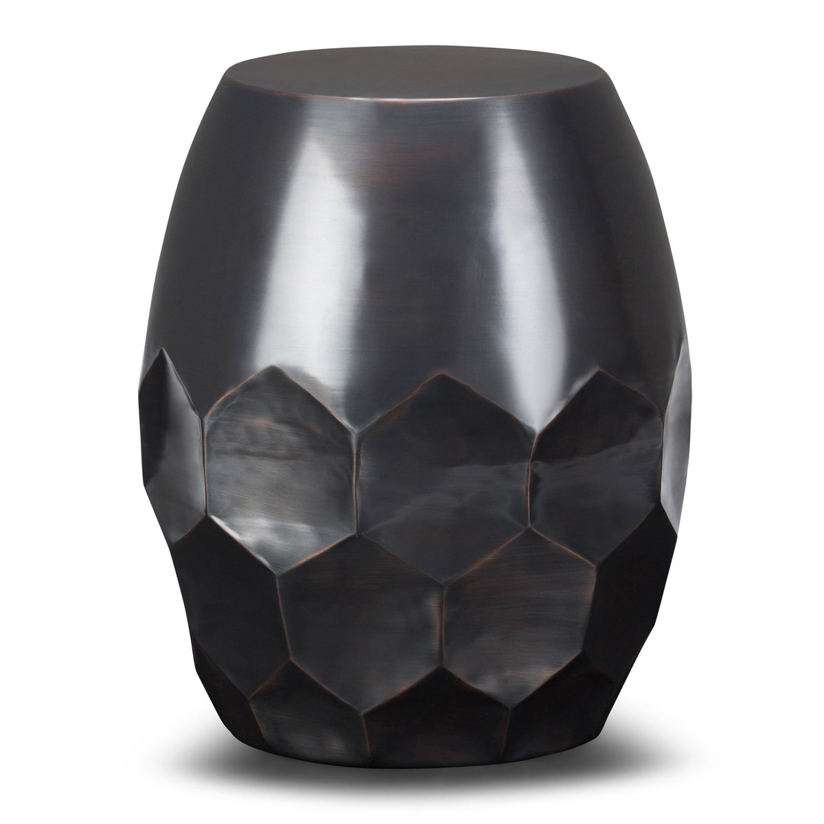 Flanigan 16 Inch Wide Metal Accent Table in Antique