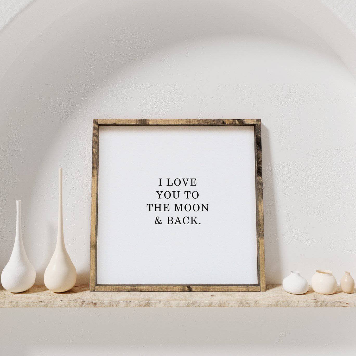 I Love You To The Moon & Back Wood Sign-2