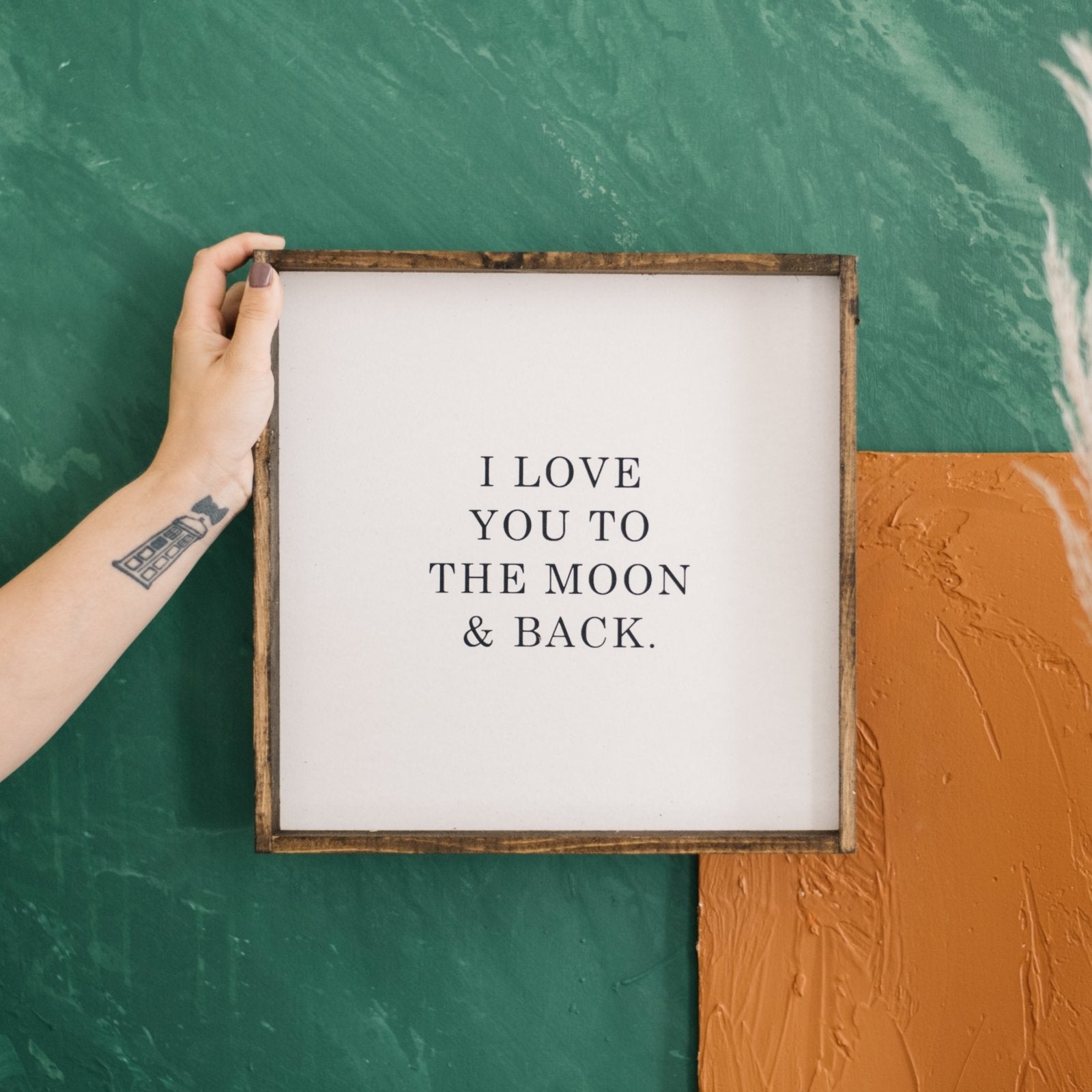 I Love You To The Moon & Back Wood Sign-0