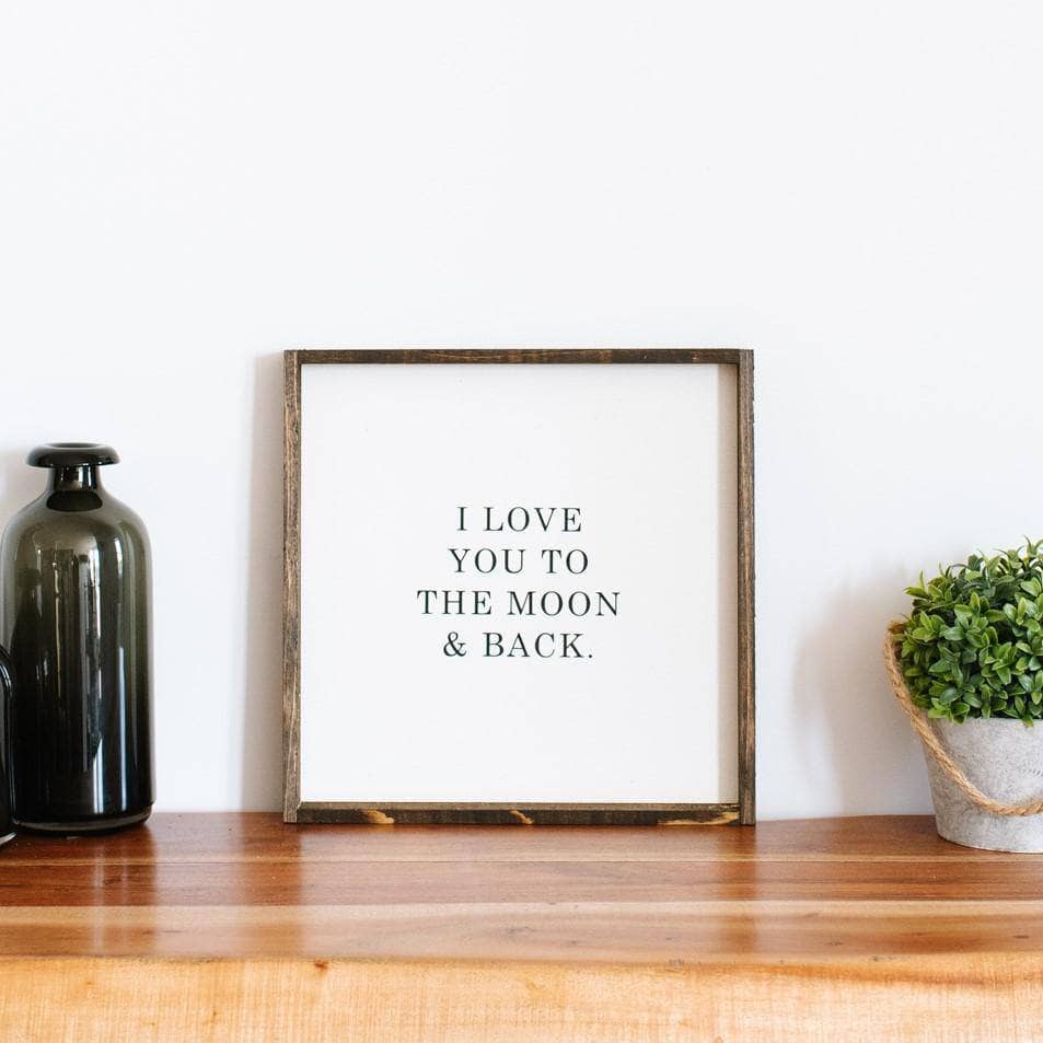 I Love You To The Moon & Back Wood Sign-3