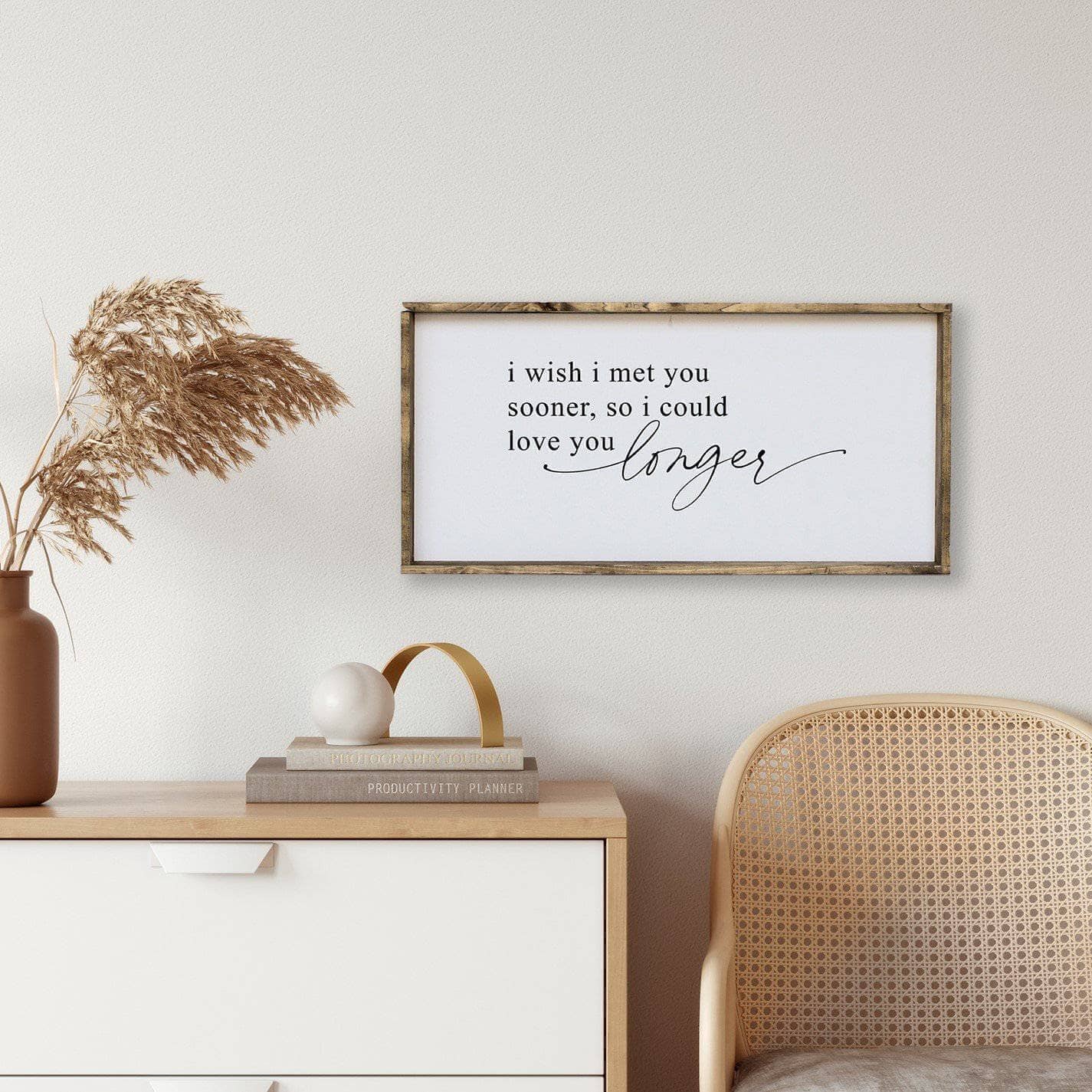 I Wish I Met You Sooner, So I Could Love You Longer Wood Sign-3