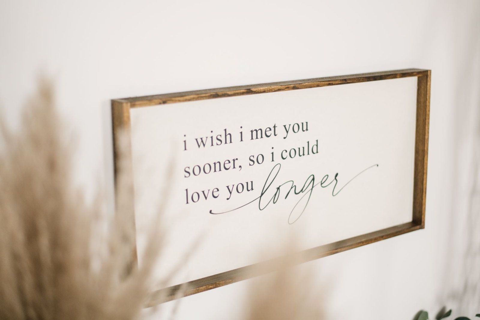 I Wish I Met You Sooner, So I Could Love You Longer Wood Sign-2