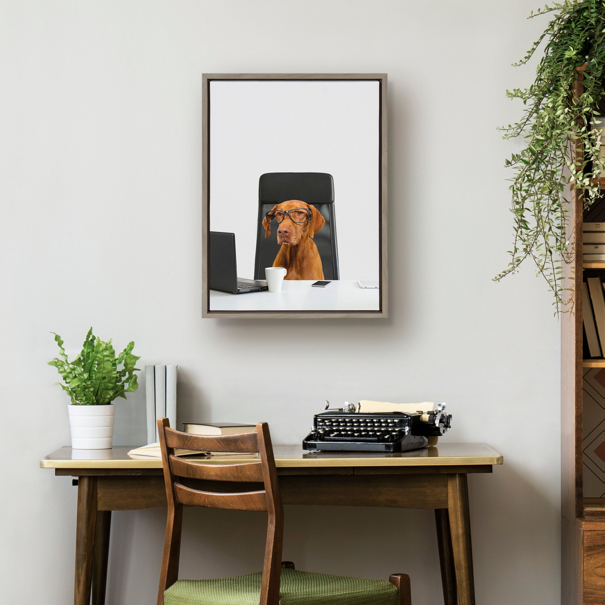 Sylvie I’m Diane. VP of Engineering Framed Canvas by The Creative Bunch Studio