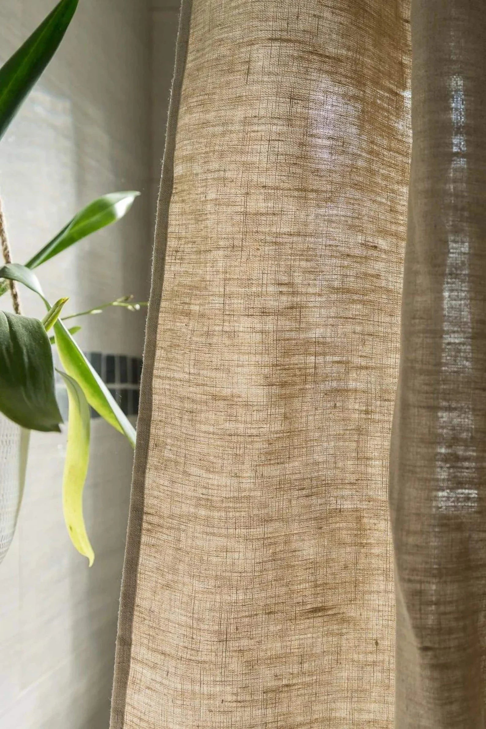 Natural Hemp Shower Curtain | Eco-Friendly & Fast Drying | Standard & Custom Sizes |UK Made-2