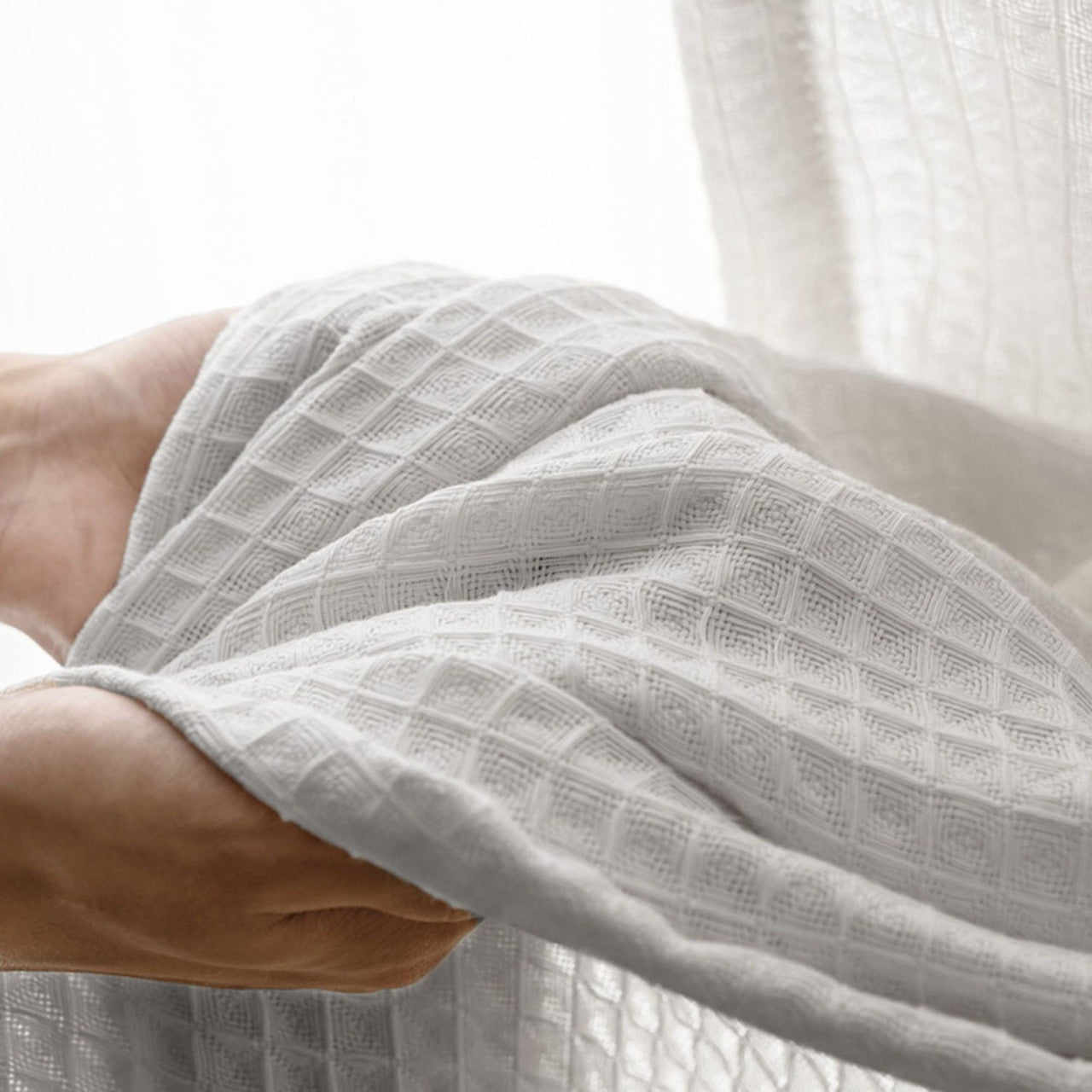 Light Grey Waffle Weave Curtains | Privacy Semi-Sheer | 4 Heading Styles | Standard & Custom Sizes-2