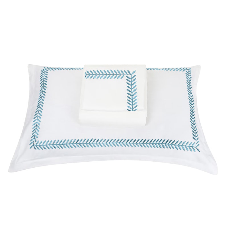 Ash Tree - Linen Cotton Embroidered Edge Duvet Cover Sets-10