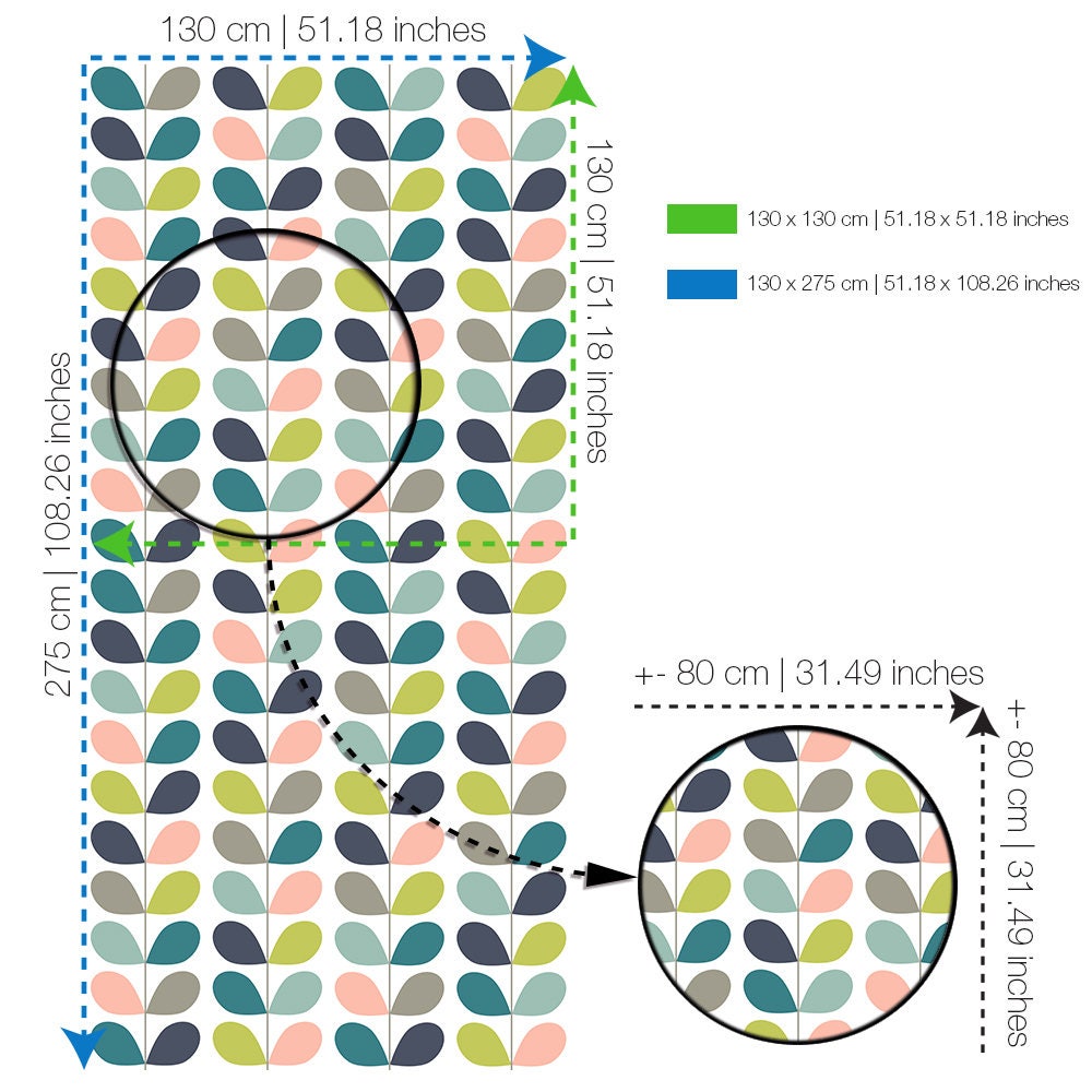 Mid Century Leaves - 70s Pattern - Leaves - Mid Century Modern - Removable Wallpaper - Peel & Stick - Self Adhesive Fabric - SKU: MCLE-1