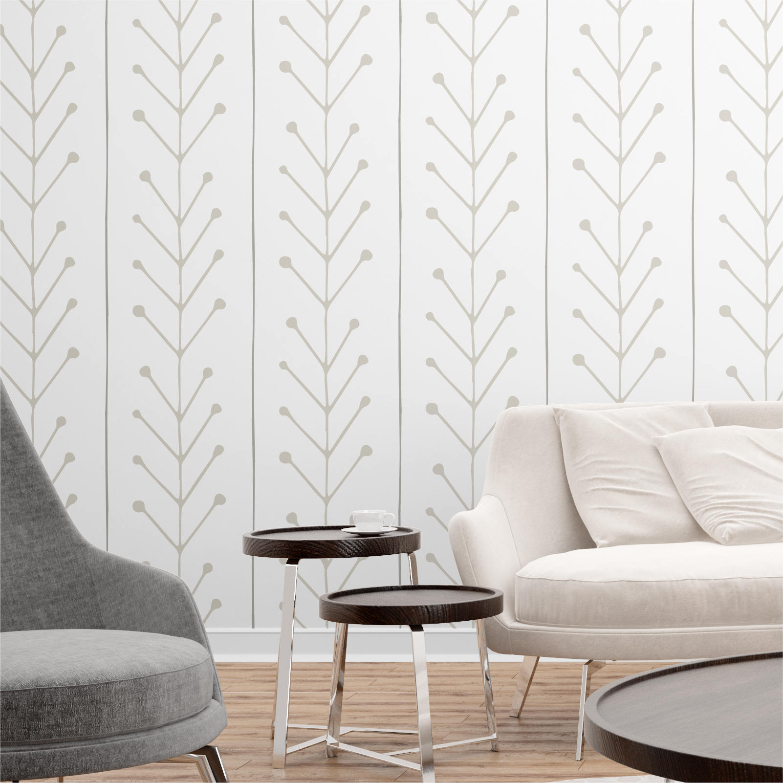 Scandinavian, Minimalist, Wallpaper, Luxury, Removable, Peel and stick, Self adhesive, Temporary, Wall, Mural, Sticker, Decal - SKU:Scapat-1