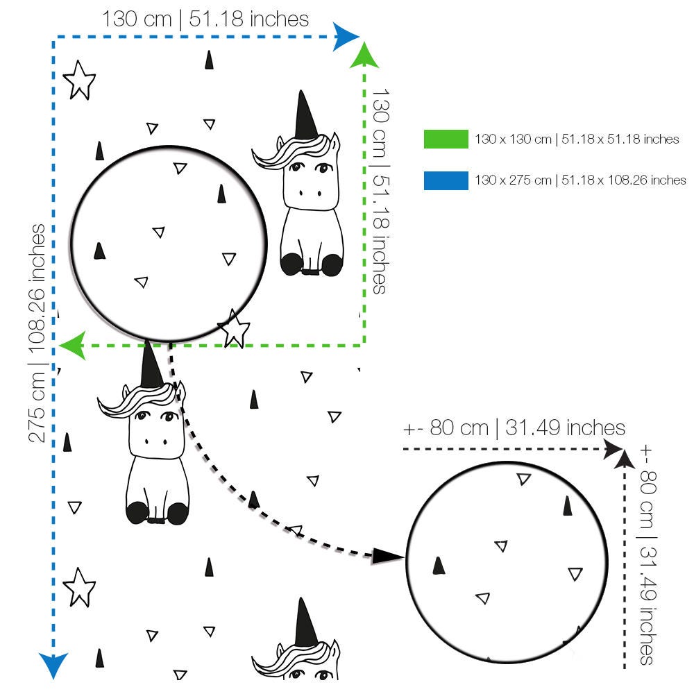 Unicorn, Nursery, Wallpaper, Baby, Love, Kids, Decal, Sweet, Adventure, Room, Wall, Mural, Self-adhesive, Peel and Stick - SKU:Unipat-4