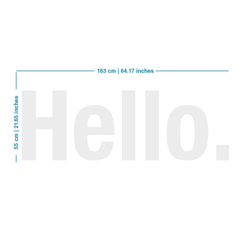 Hello, Office, Wall, Art, Decor, 3D, PVC, Typography, Inspirational, Motivational, Work, Sucess, Decals, Stickers - SKU:Hello-2