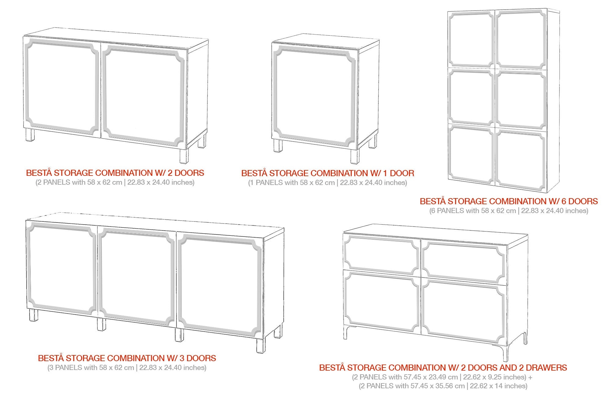 Aveiro, BESTA Kits, Furniture Overlays, Mirrored Furniture, Furniture Decor, Furniture Appliques, Refurbished Furniture, SKU:AVBE-4