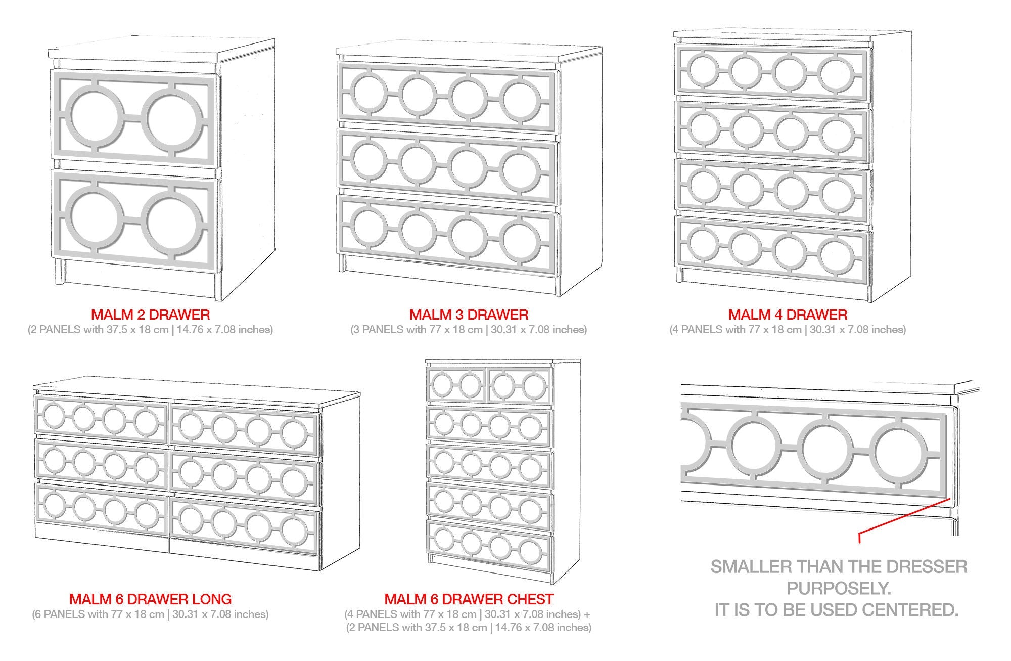 Porto, MALM Kits, Furniture, Mirror, Mirrors Overlays, Refurbished, Luxury Fretwork, Appliques, SKU:POMA-3