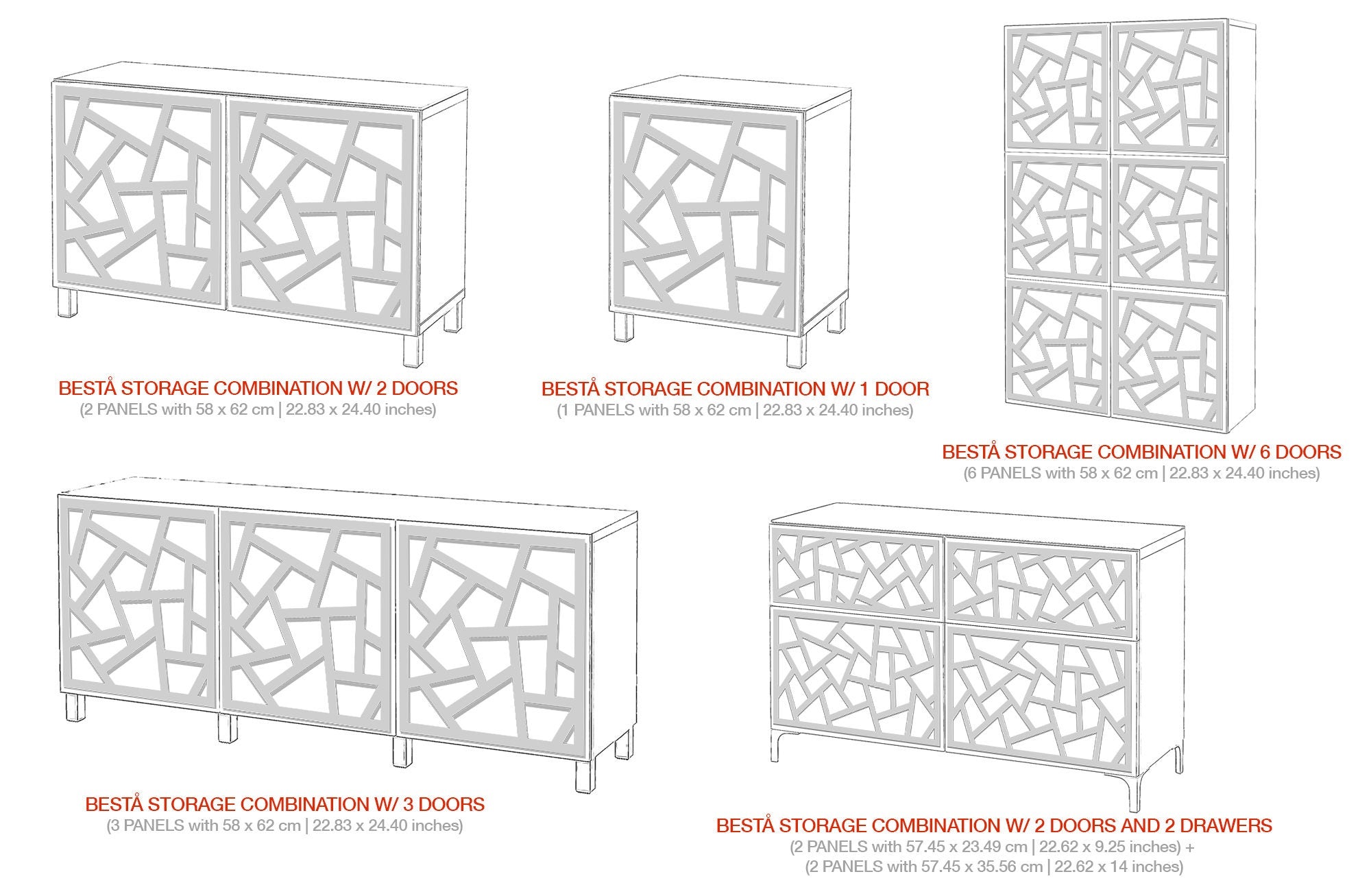 Braga, BESTA Kits, Furniture Overlays, Fretwork Panels, Mirrored Furniture, Furniture Decor, Furniture Appliques, SKU:BRBE-3