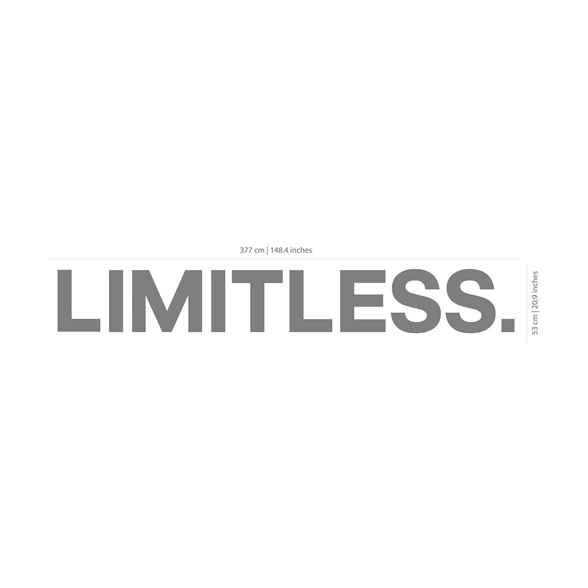 Quotes, Gym Decor, Limitless, Gym Wall Art, Gym,  Gym Stickers, Wall Decor, Wall Art, 3D, 3D Art, Wall Hangings, Signs, Gift - SKU:Limit-1