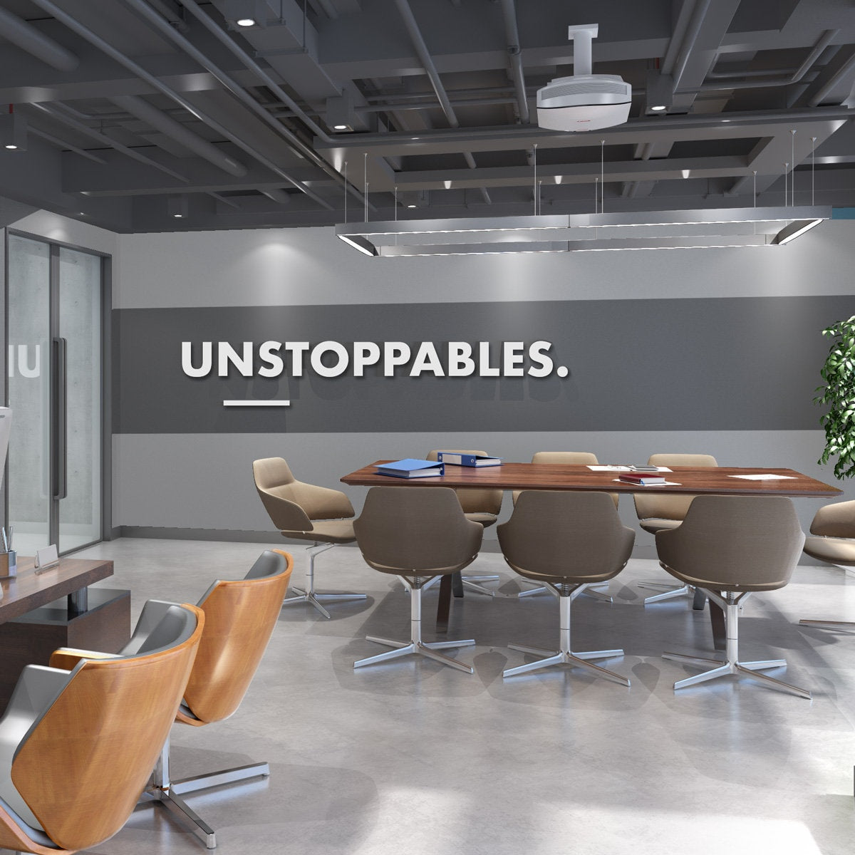 Unstoppables, Office, Wall, Art, 3D, Typography, Decor, PVC, Inspirational, Motivational, Work, Sucess, Decals, Stickers - SKU:UNST-0