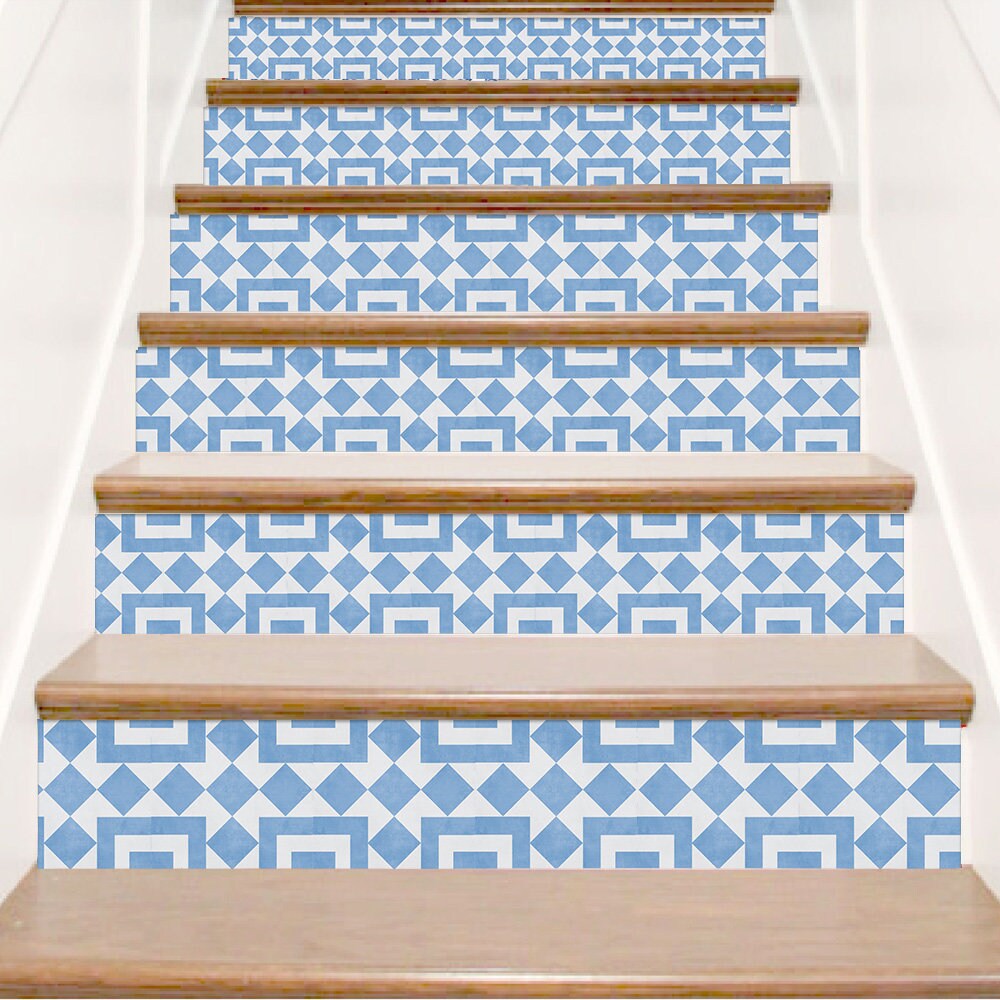 Cádiz Tile Stickers, Spanish Mediterranean, Tile Decals, Floor Tiles, Tiles for Kitchen, Kitchen Backsplash, Tile Decor, PACK of 10, SKU:SMT-3