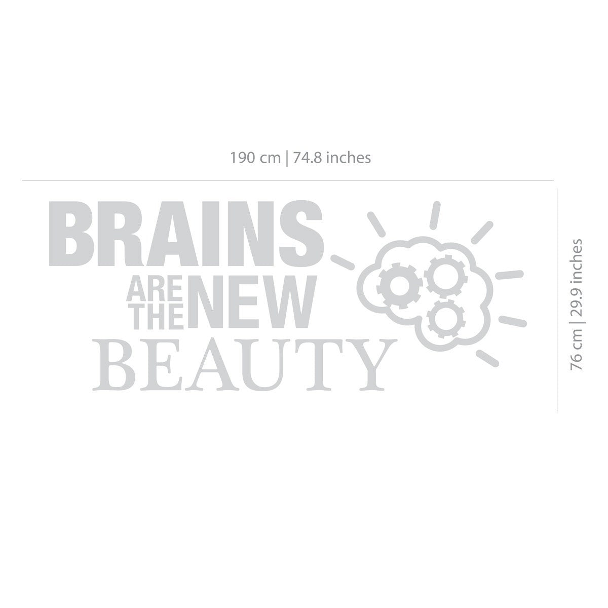 Brains are the New Beauty , for Global Offices and Receptions - Home Office - Employees Motivation - SKU:BANB-2