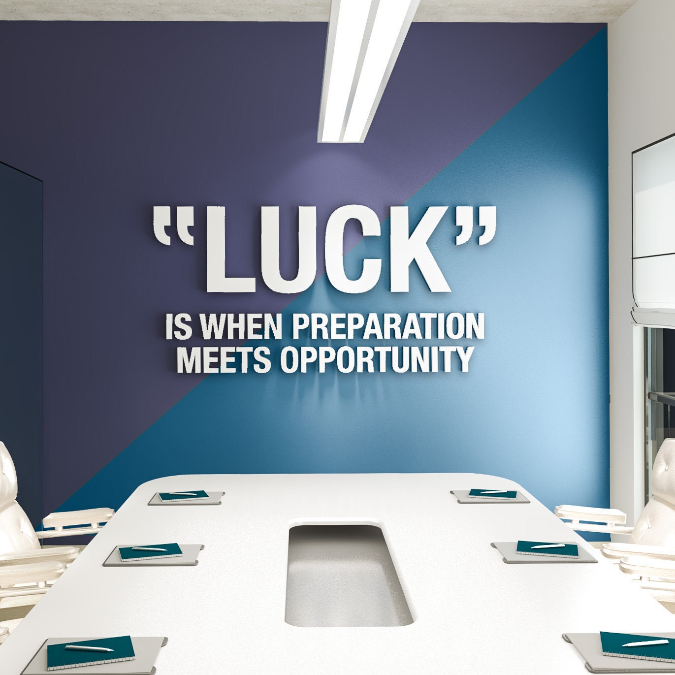 Luck, Office Wall Art, Office Design, 3D, Office Decor, Home Office, Wall Art, Office Art, Wall Decor - SKU:LUCK-0