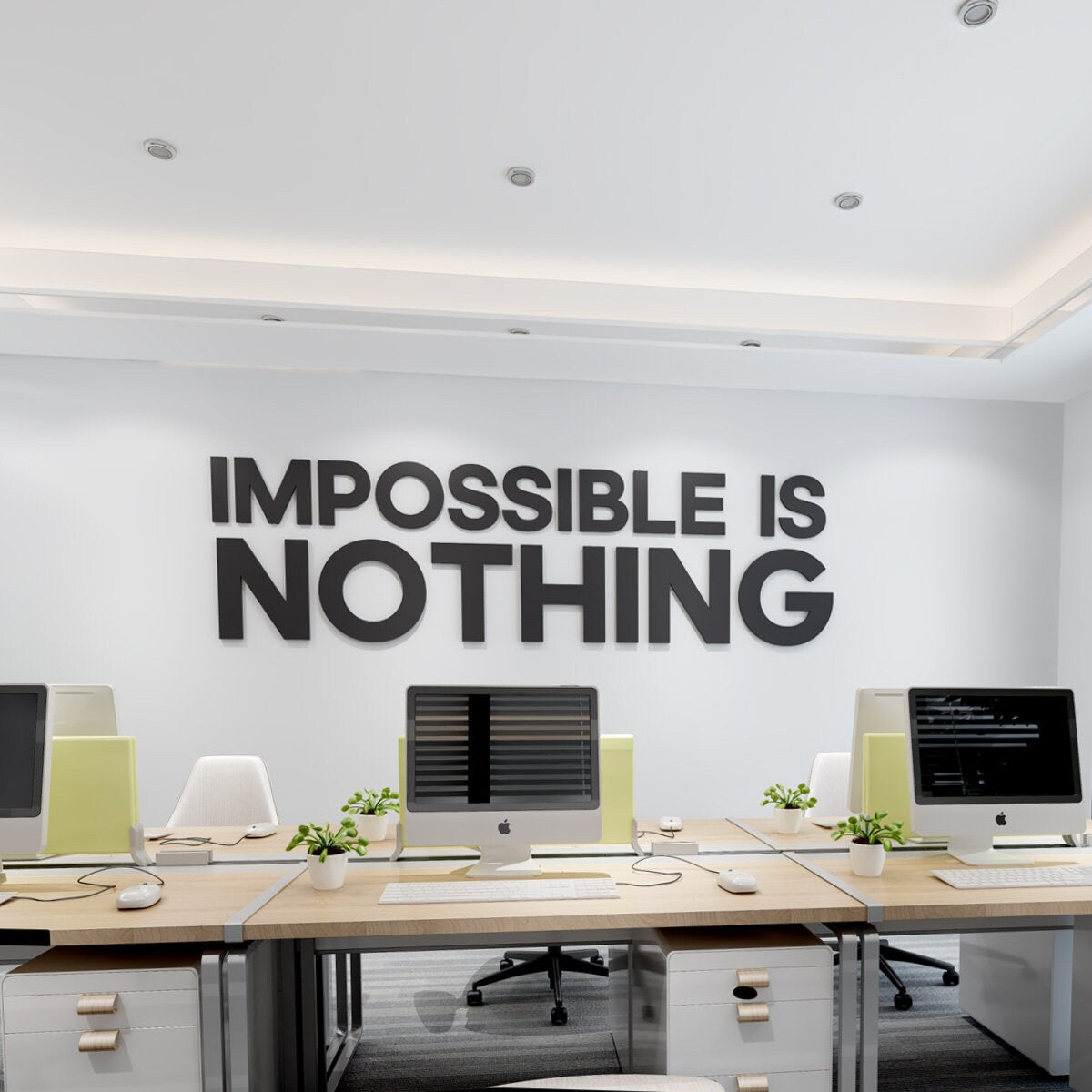 Impossible Is Nothing, Office Wall Art, Corporate, Office Supplies, Office Decor, Office Art, Office Sticker, Office Sign, Office - SKU:IIN-0