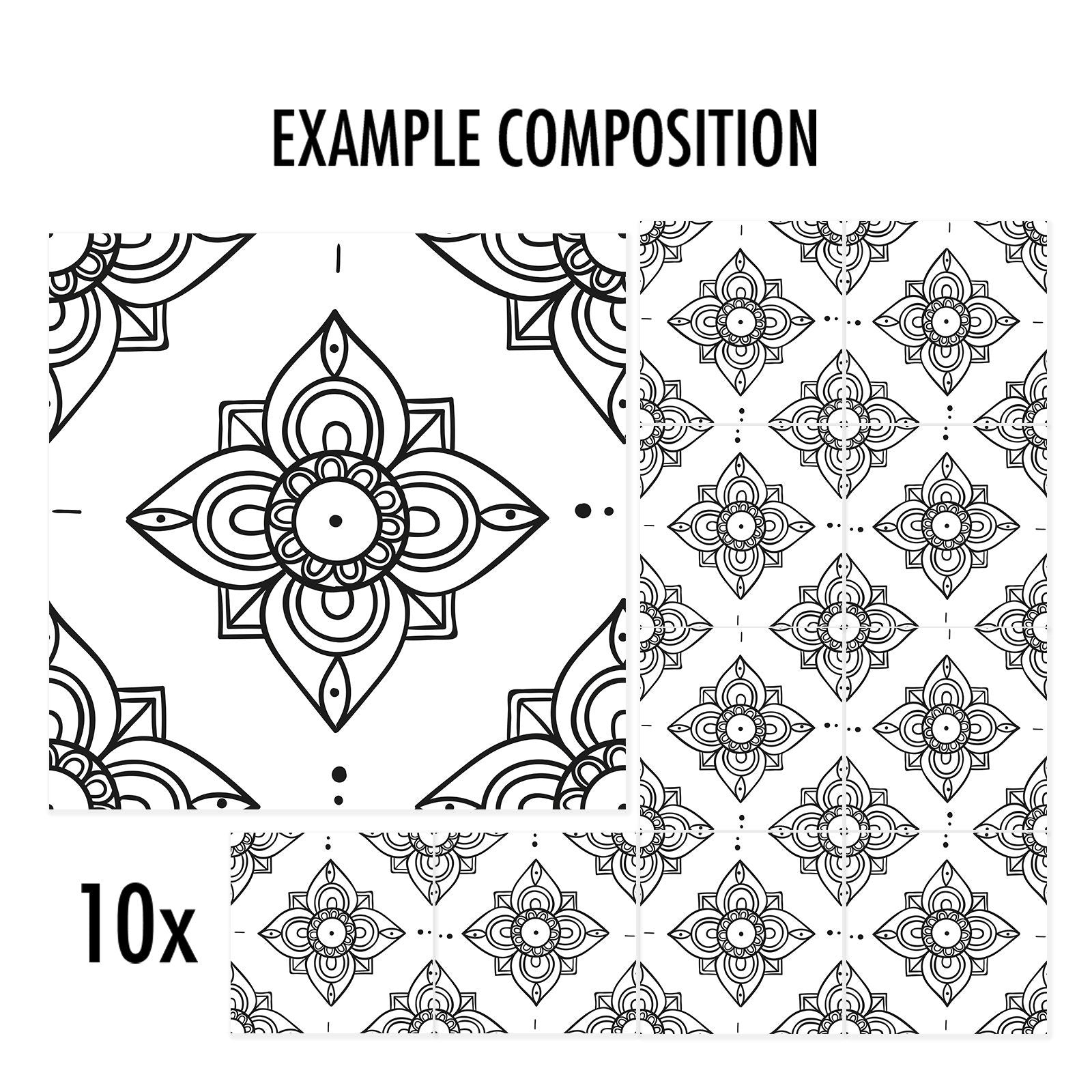 Tile Makeover , Sticker - THAI Pattern  - Pack of 10 - SKU:THAI-2