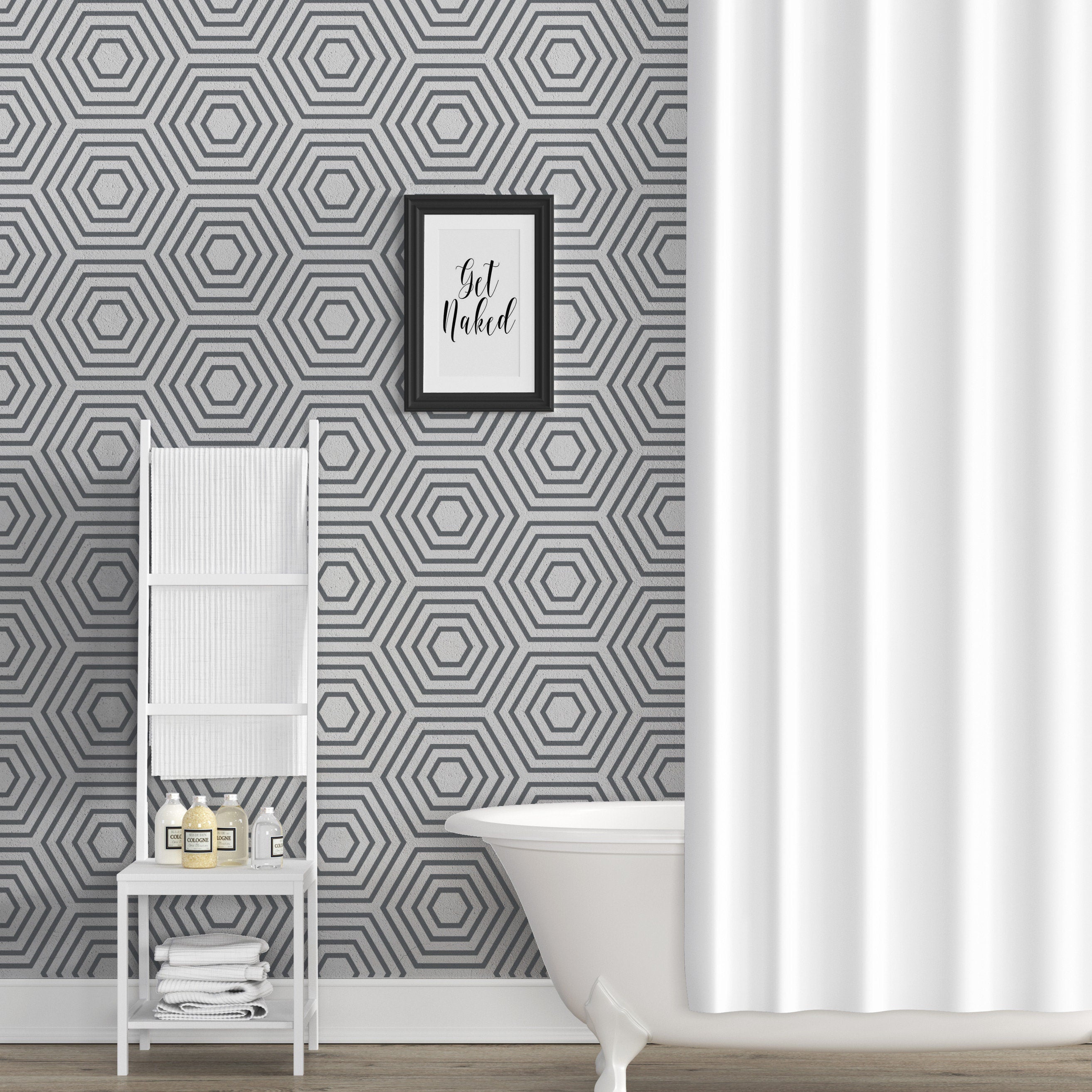 Hexagon wall art, removable, reposicionable wallpaper - SKU:GBHP-1