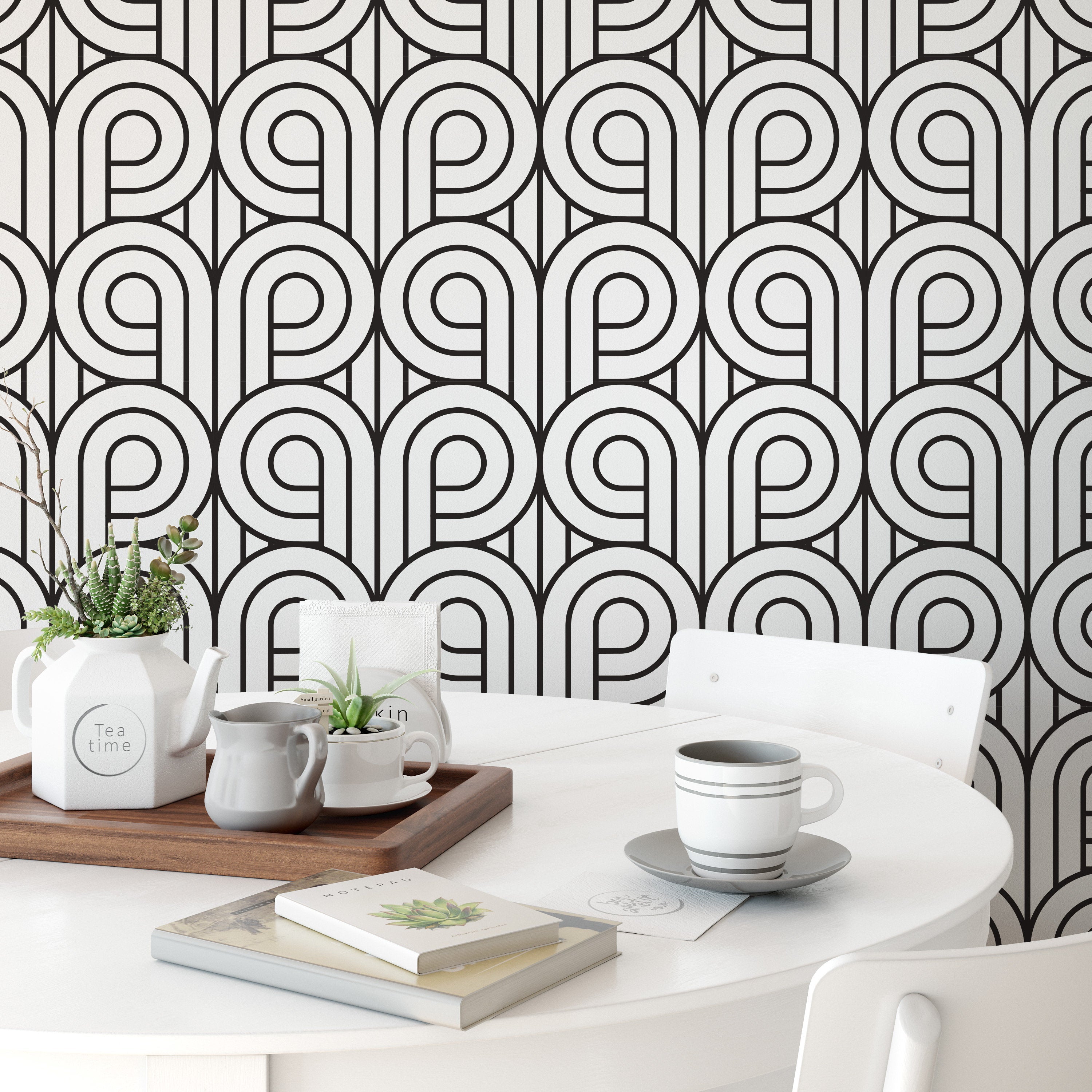 Art Deco Circular - Art Deco Pattern - Pattern Printed Wall Art - Wallpaper - Removable Wallpaper - SKU:ADCW-1