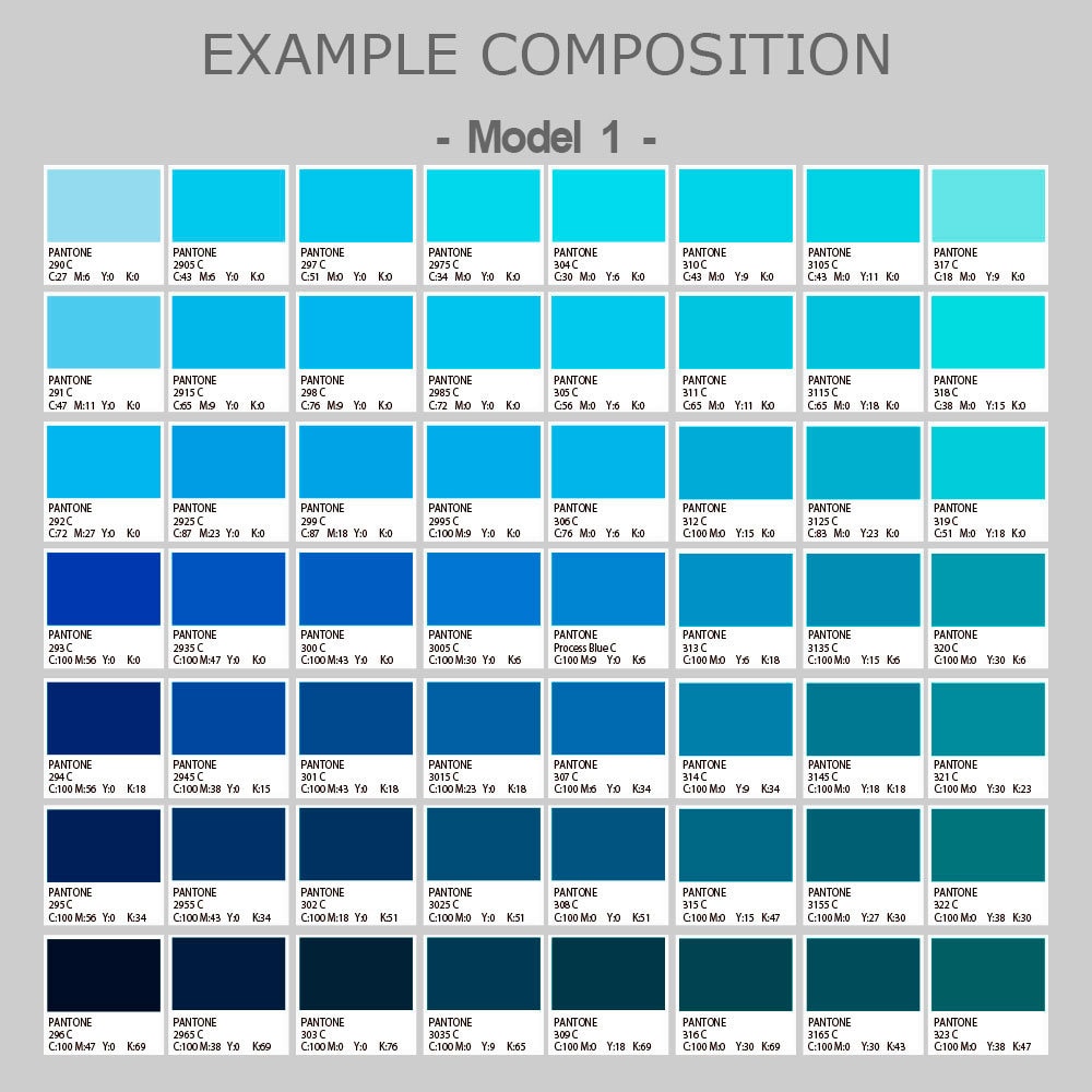 Pantone Blue, Stair Stickers, Carrelage Adhésif, Stair Decals, Stair Riser, Fliesenaufkleber, Tile Decal, Tile, Pack of 56 - SKU:PANT1-2