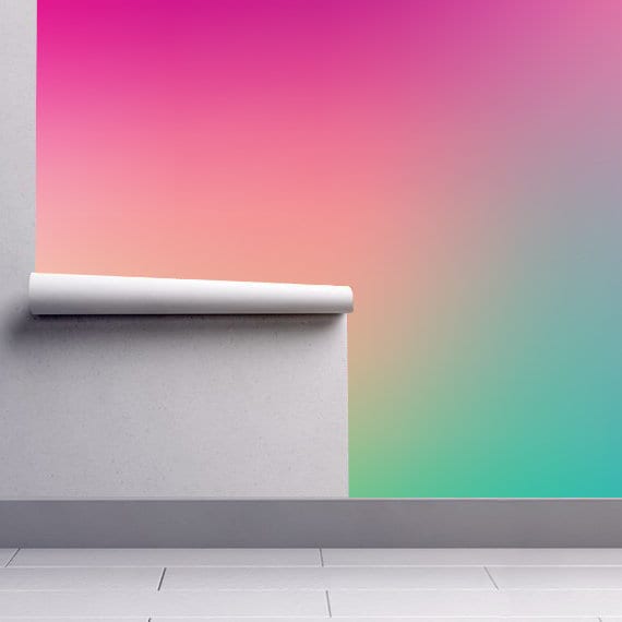 Chromatic, Gradients, Removable, Ombre, Peel and stick, Self adhesive, Temporary, Wall Mural, Fabric, Reusable, Art - SKU:Chroma-3