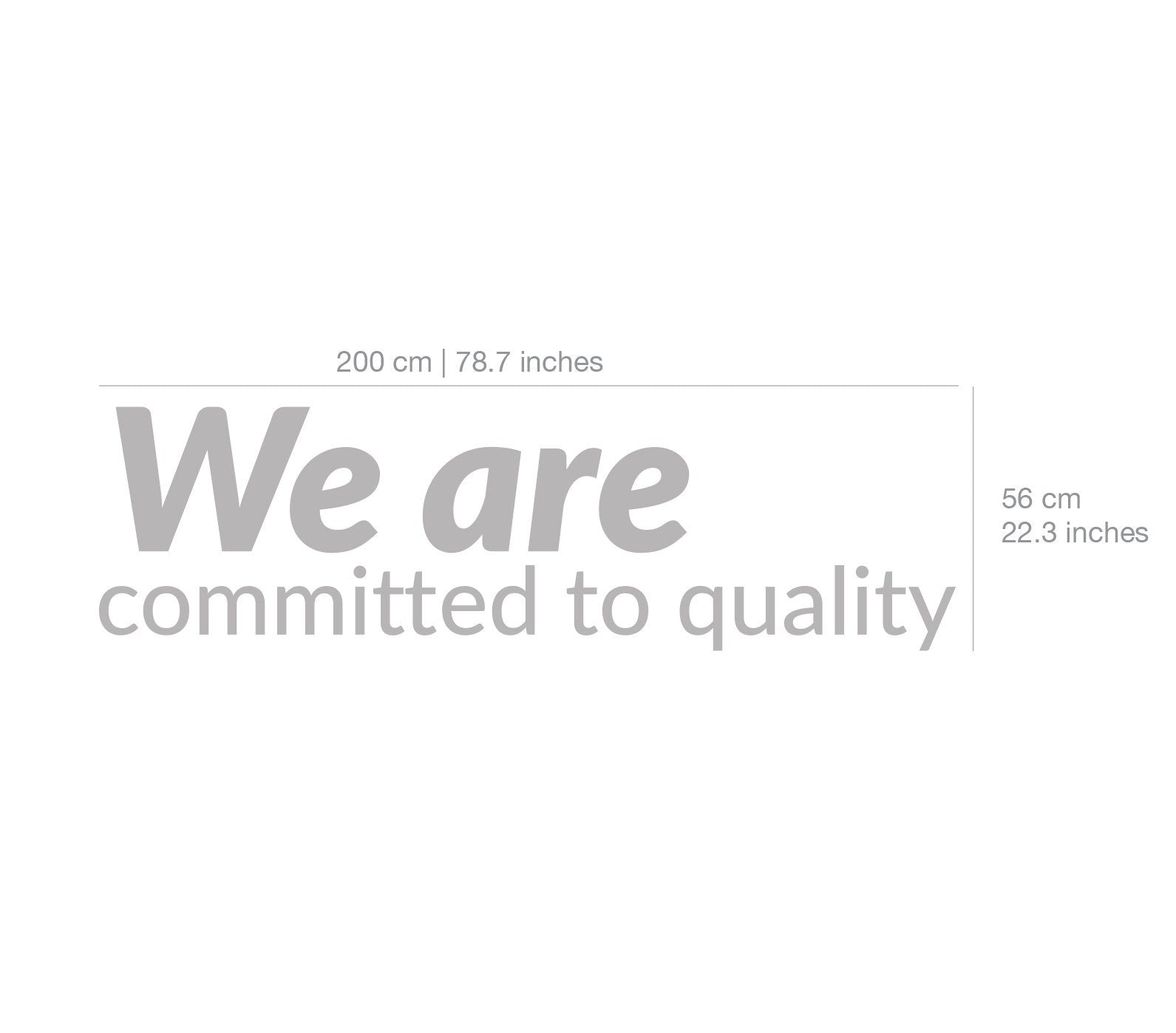 Office Decor Affirmation Quote - We are committed to quality - SKU:EACQ-2