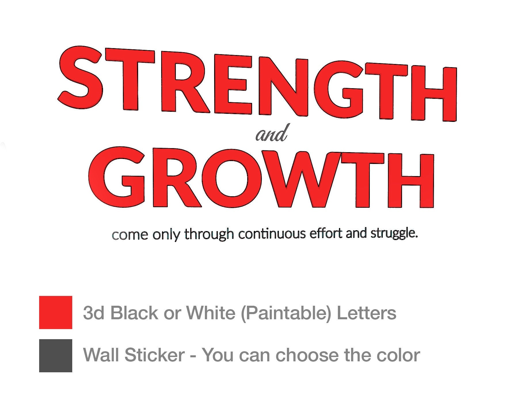 Strength and Growth Motivation , School , Office Business Quote - SKU:STGR-1