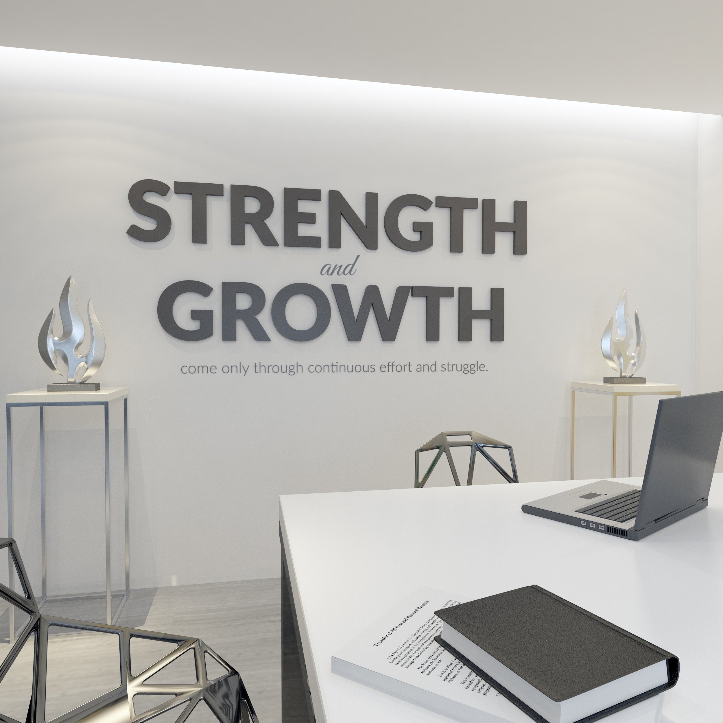 Strength and Growth Motivation , School , Office Business Quote - SKU:STGR-0