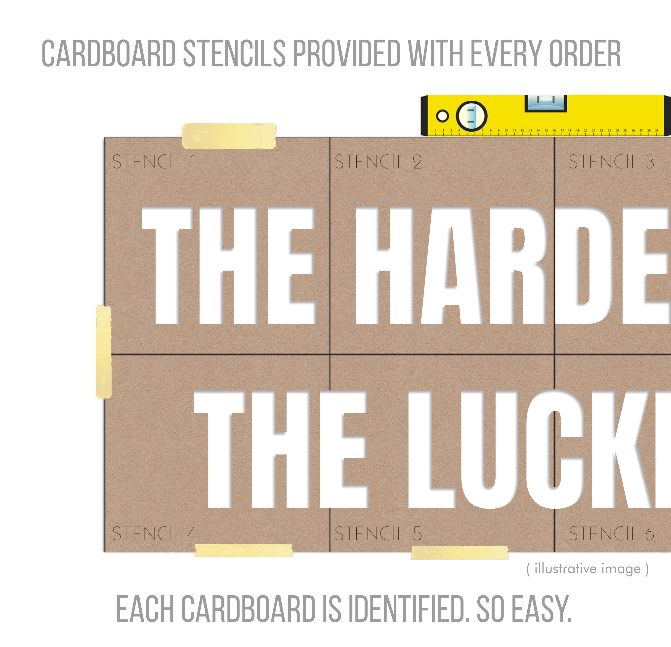 The Harder I Work, The Luckier I Get - Office, School Business Quote Sign - SKU:HIWL-2