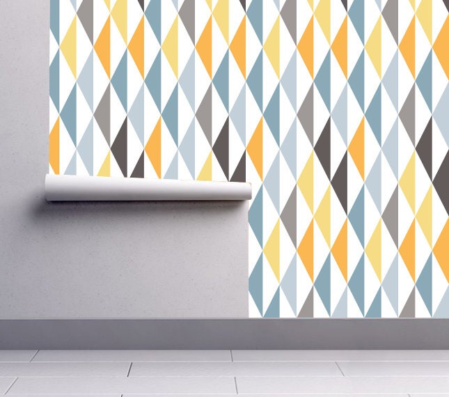 Scandinavian Wallpaper Yellow  - Removable Wallpaper - Reusable - SKU:SLSP-4