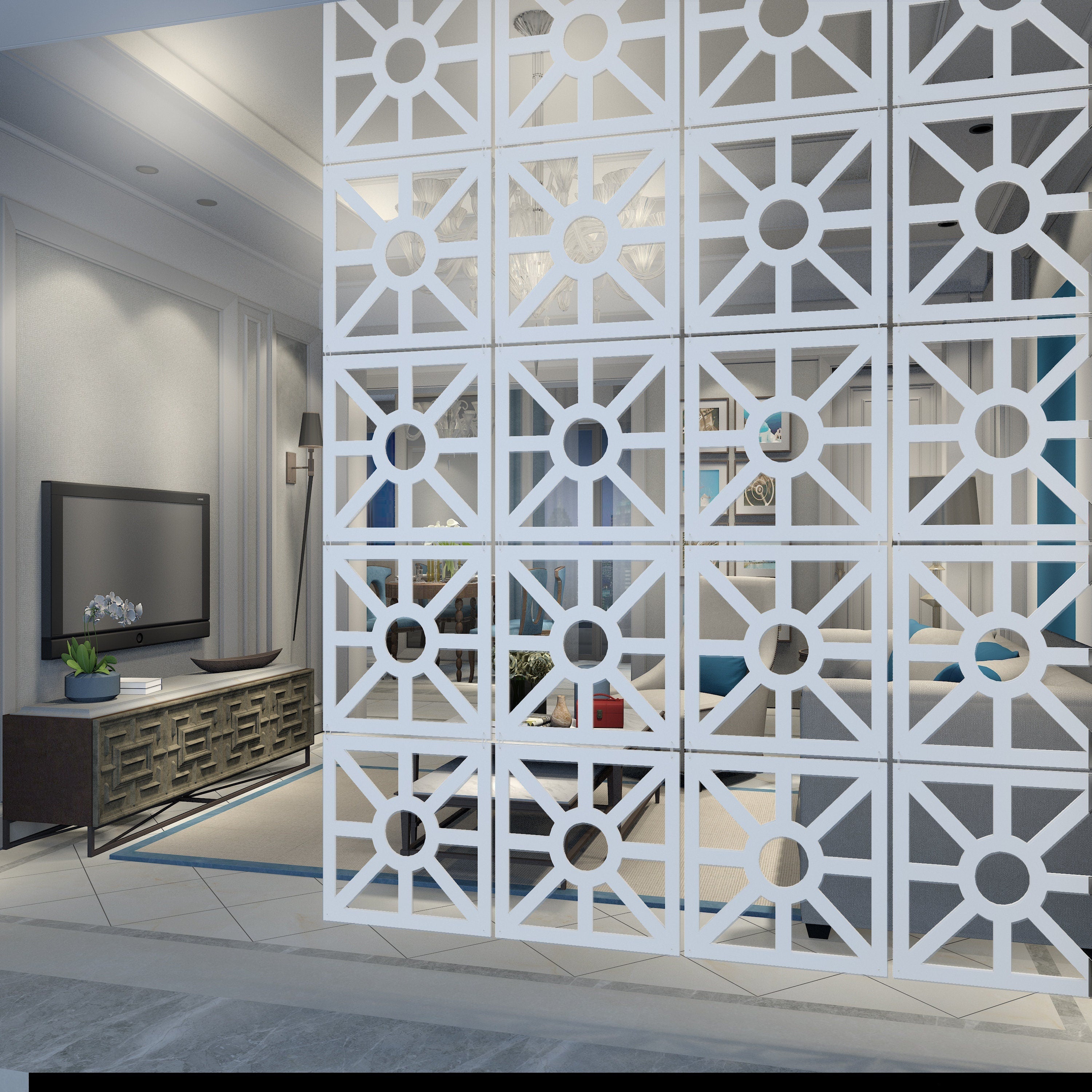 Room Divider, Wall Hanging Room Screen Divider, Wall Hanging Room, Modular Wall Panels Screen, SKU:MO55-1