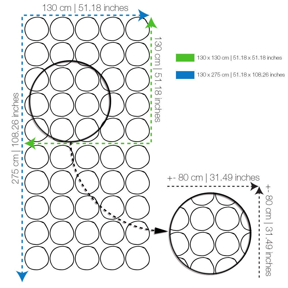 Minimalist circles pattern , geometric , easy stick removable wallpaper  - SKU:HDRP-4