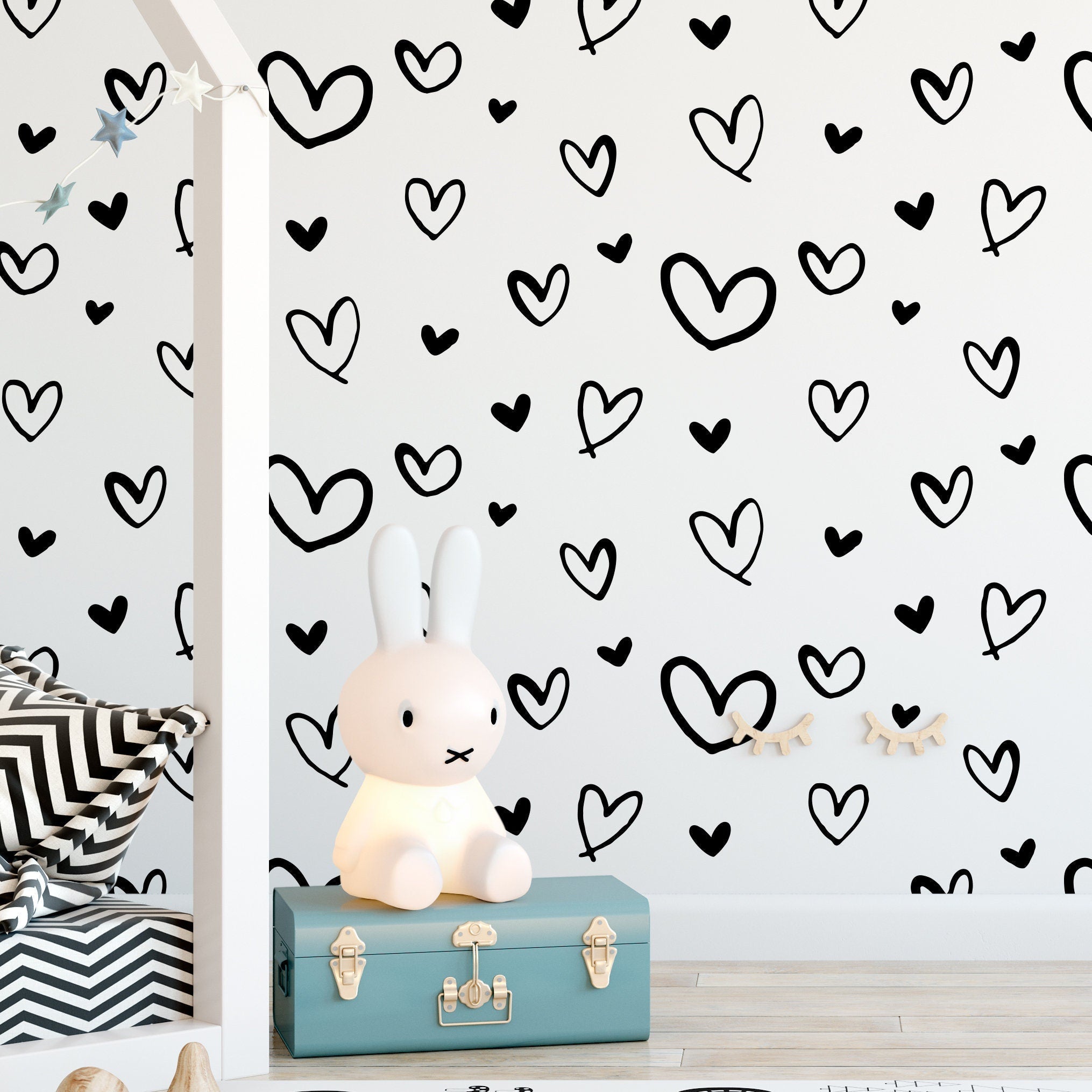 Heart print, heart wall art, minimalist wall art, minimalist wallpaper, love wall art, black and white print, monochrome wall  - SKU:HDHP-1