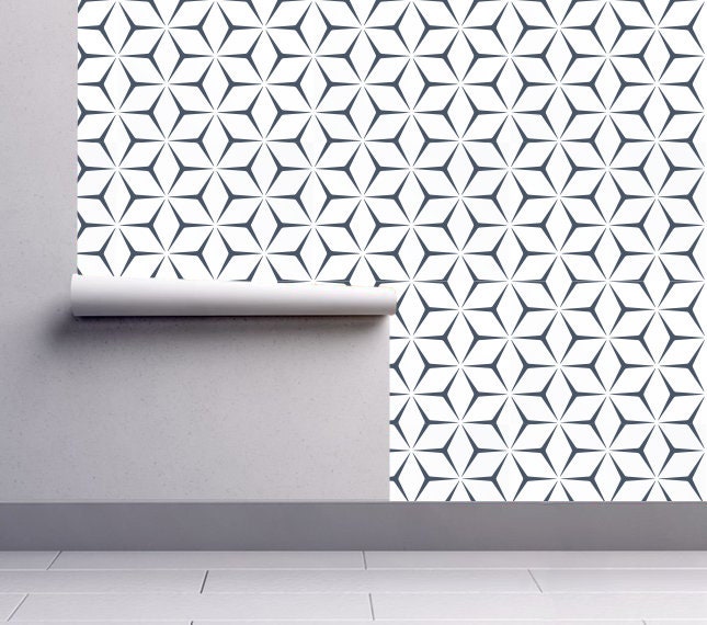 Geometric Stars Wallpaper, Stars. Interior, Wallpaper , Removable Wallpaper - SKU:GEOSTAR-2