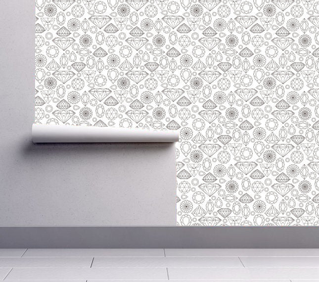 Diamonds wall mural,  wall decals stickers alternative, Wallpaper - SKU:BDPW-2