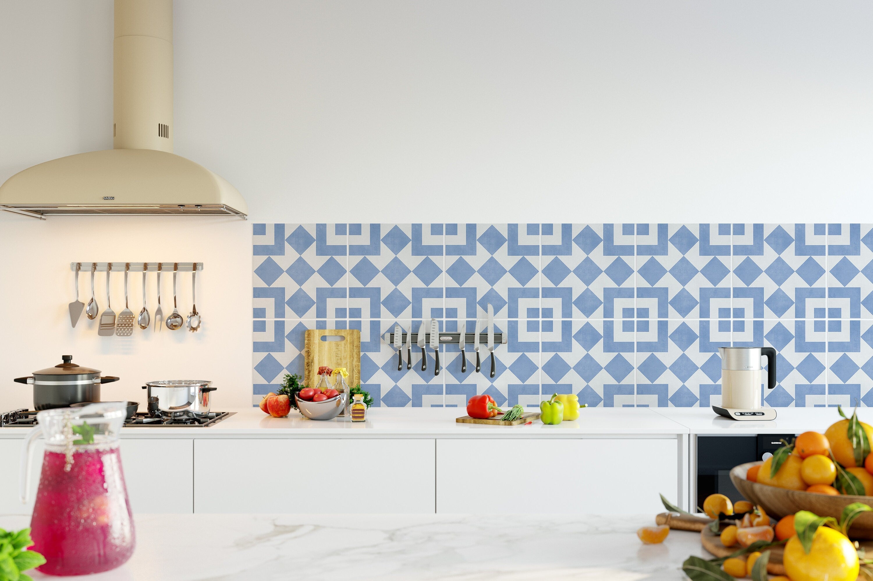 Removable Self Adhesive Backsplash, Peel and Stick for Kitchen, Backsplash Decals, Vinyl Kitchen Splashback, SKU:RT04-2