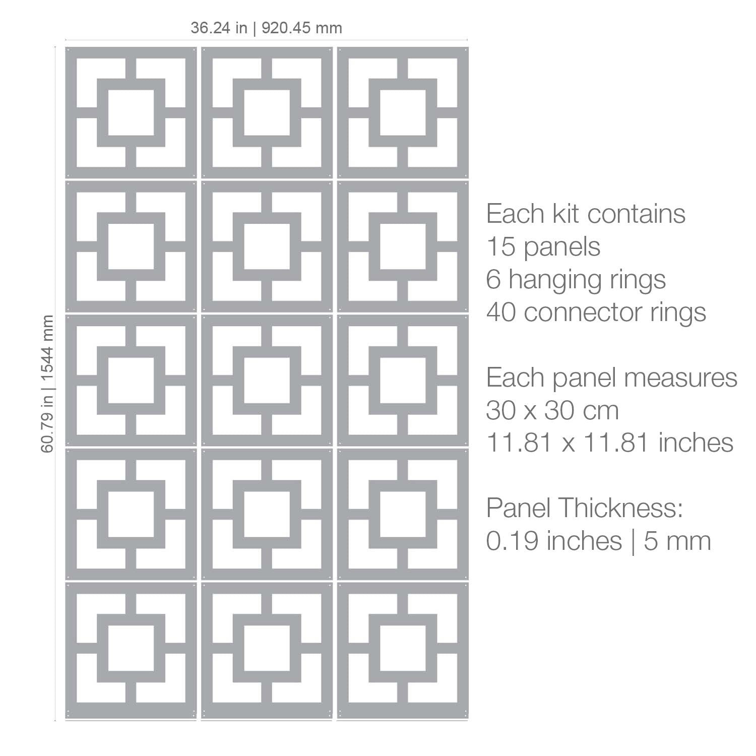 Modular Wall Panels Screen, Room Divider, Decoratives Panel - SKU:MO50-4