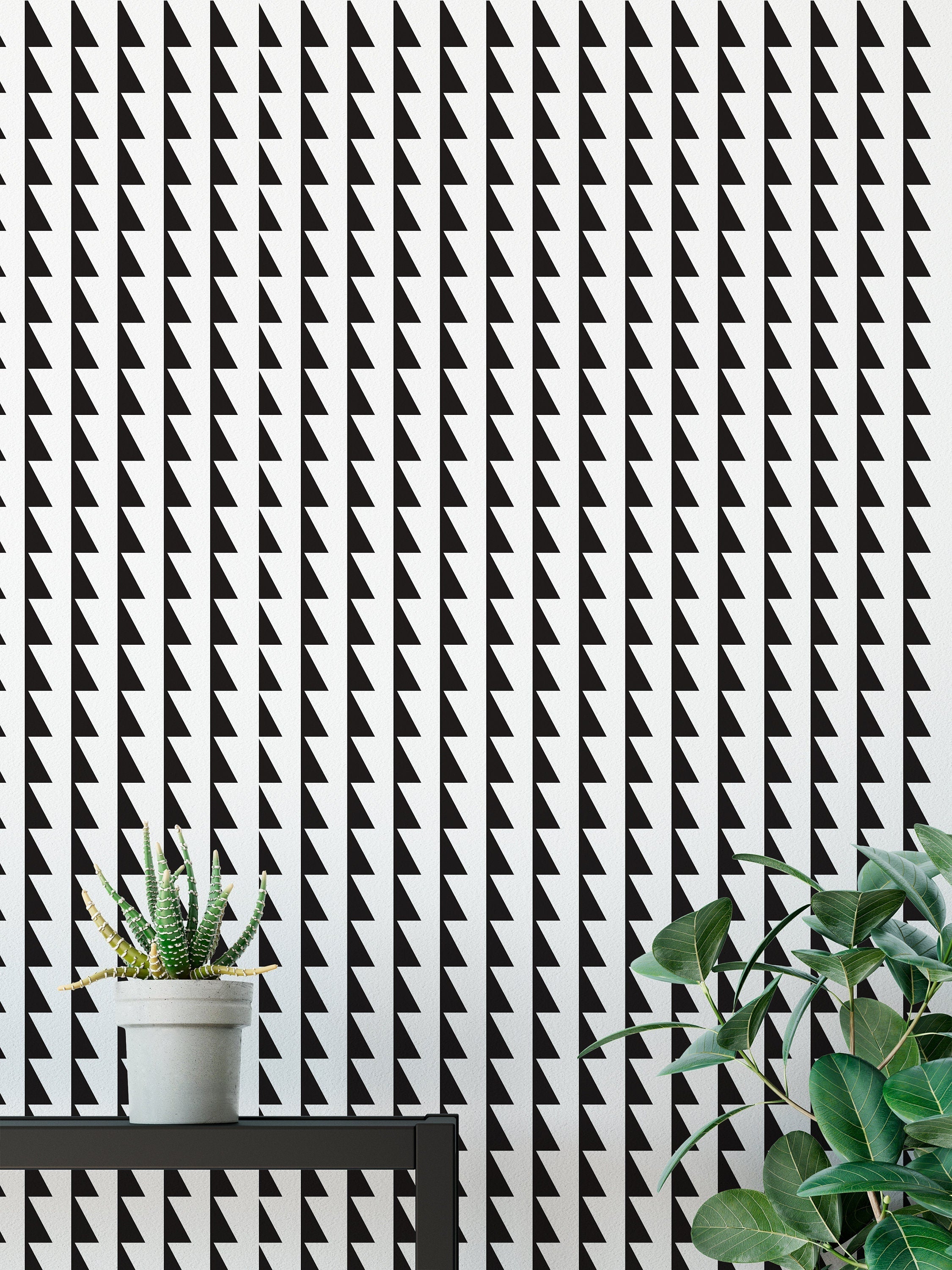 Wallpaper Roll - Small Patterns - Black and White - SKU:WRBW01-4